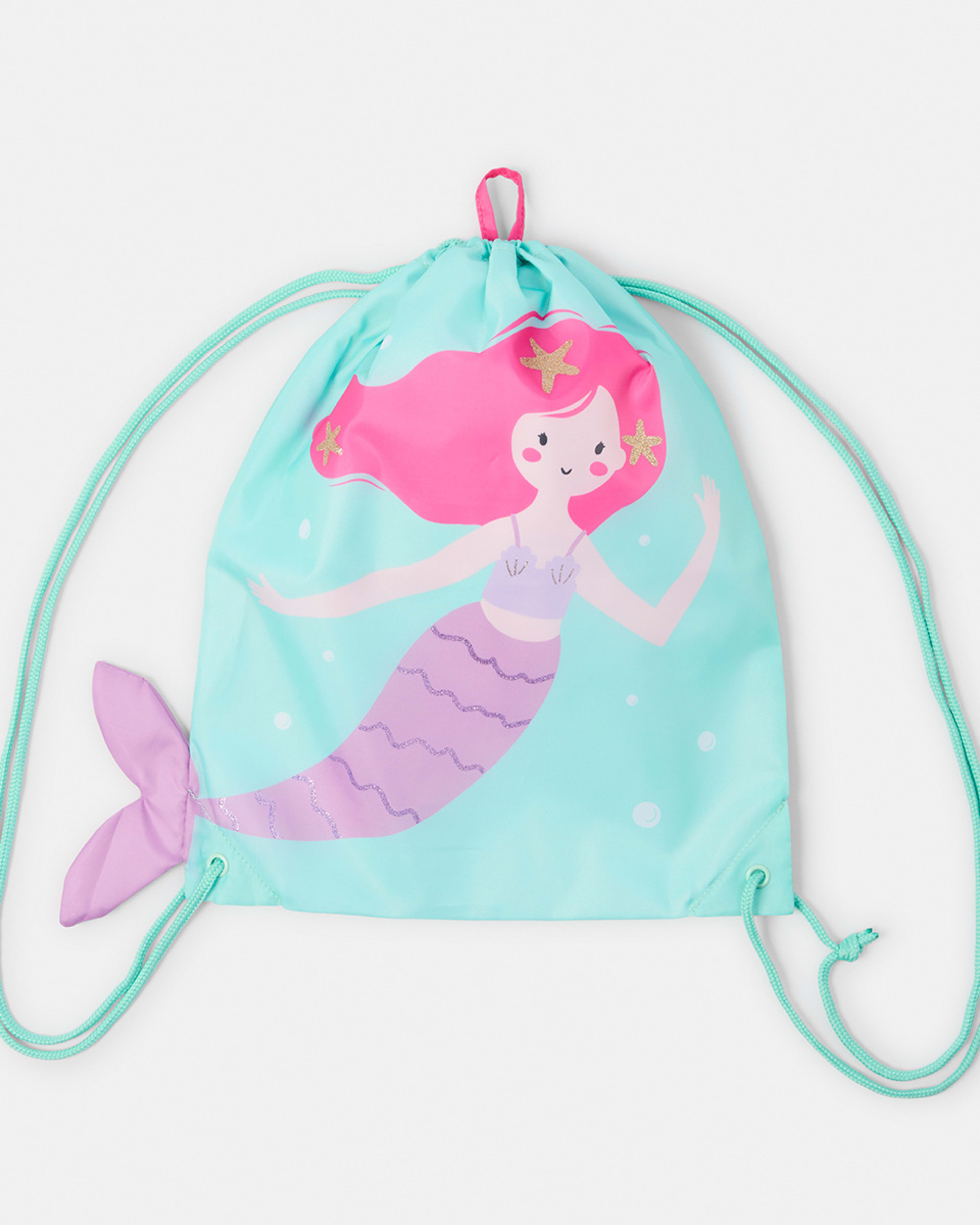 2 Novelty Drawstring Bag Novelty Mermaid Gem Blue, 2 of 4