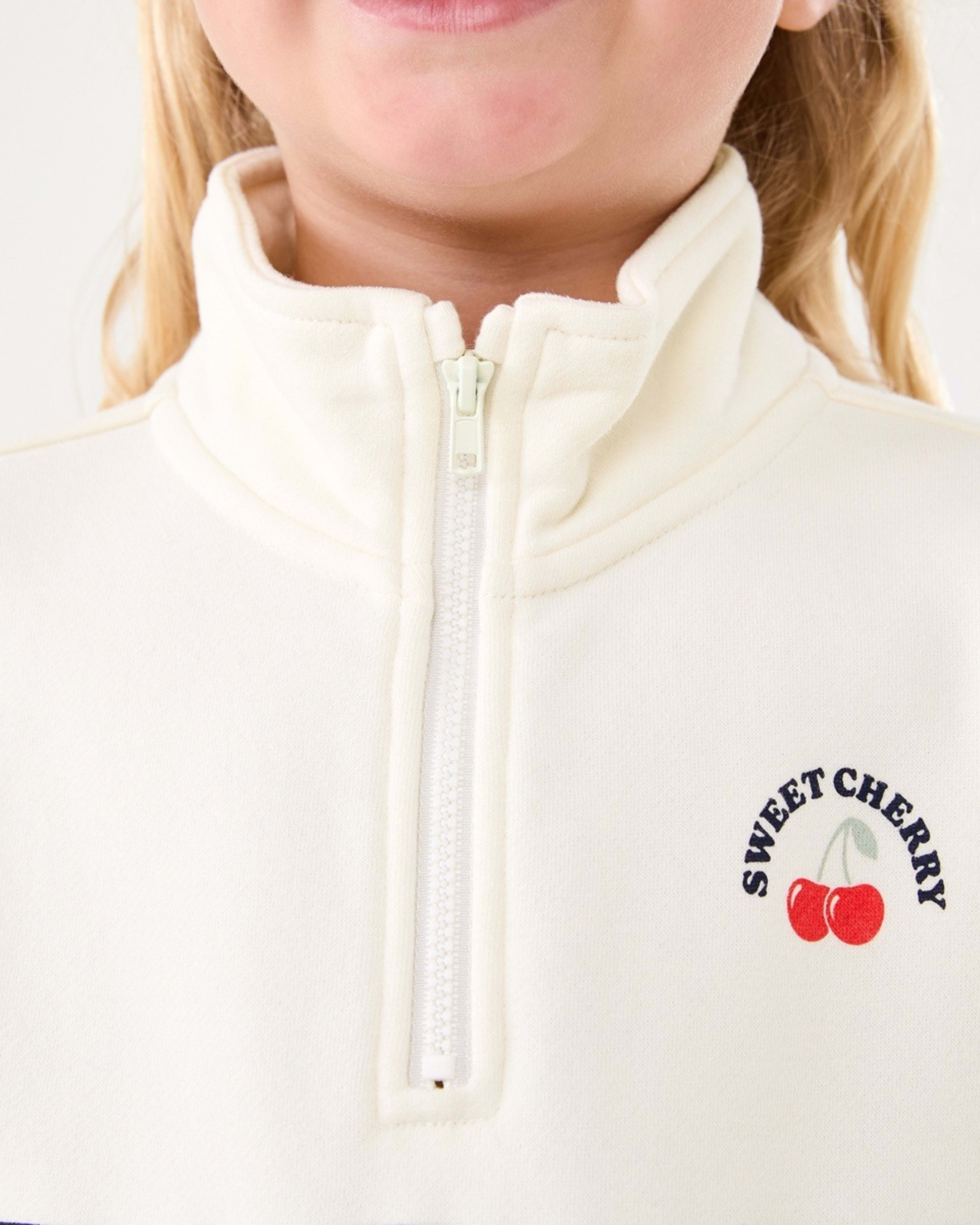 4 Quarter Zip Fleece Sweatshirt Stripe, 4 of 10