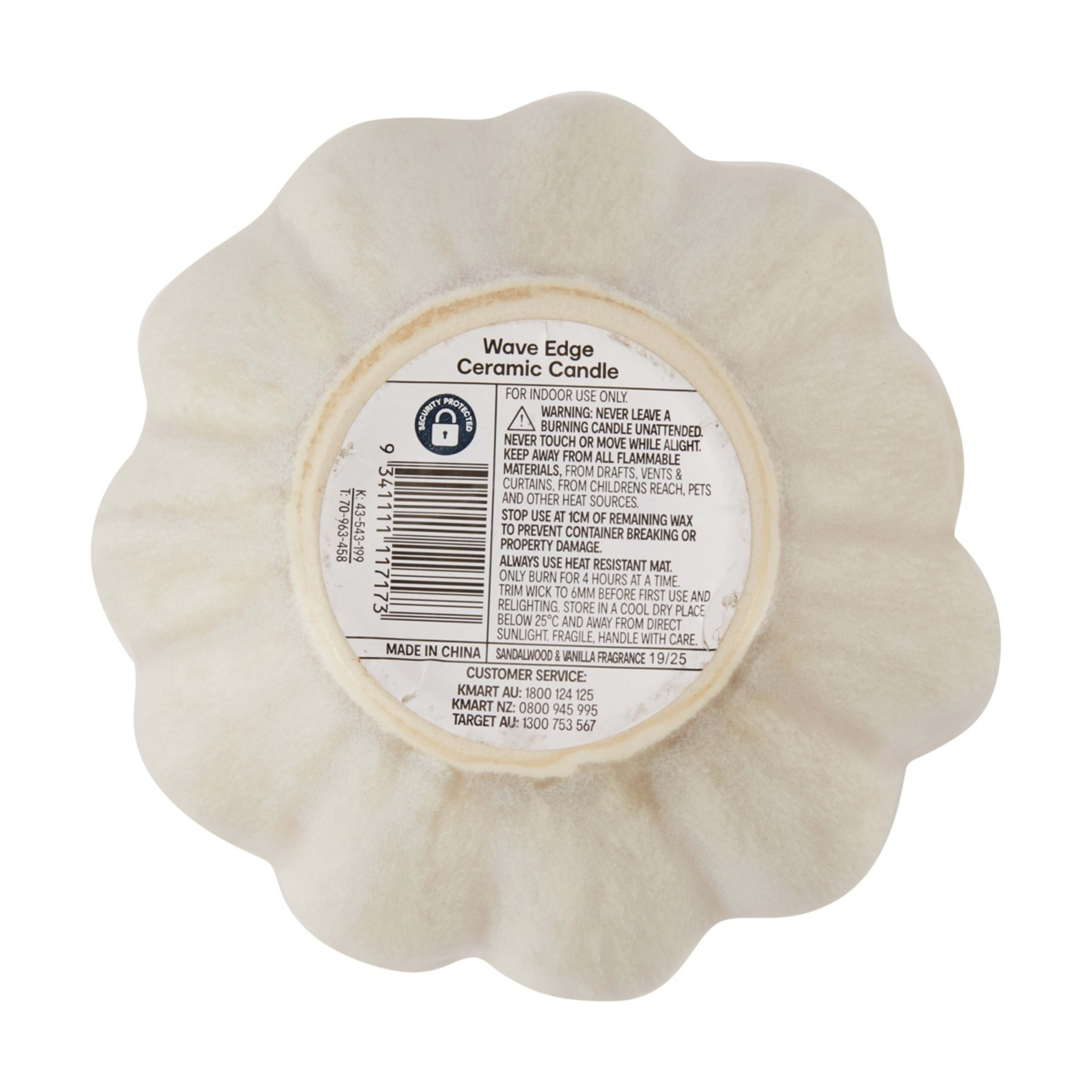 4 Wave Edge Ceramic Candle, 4 of 4