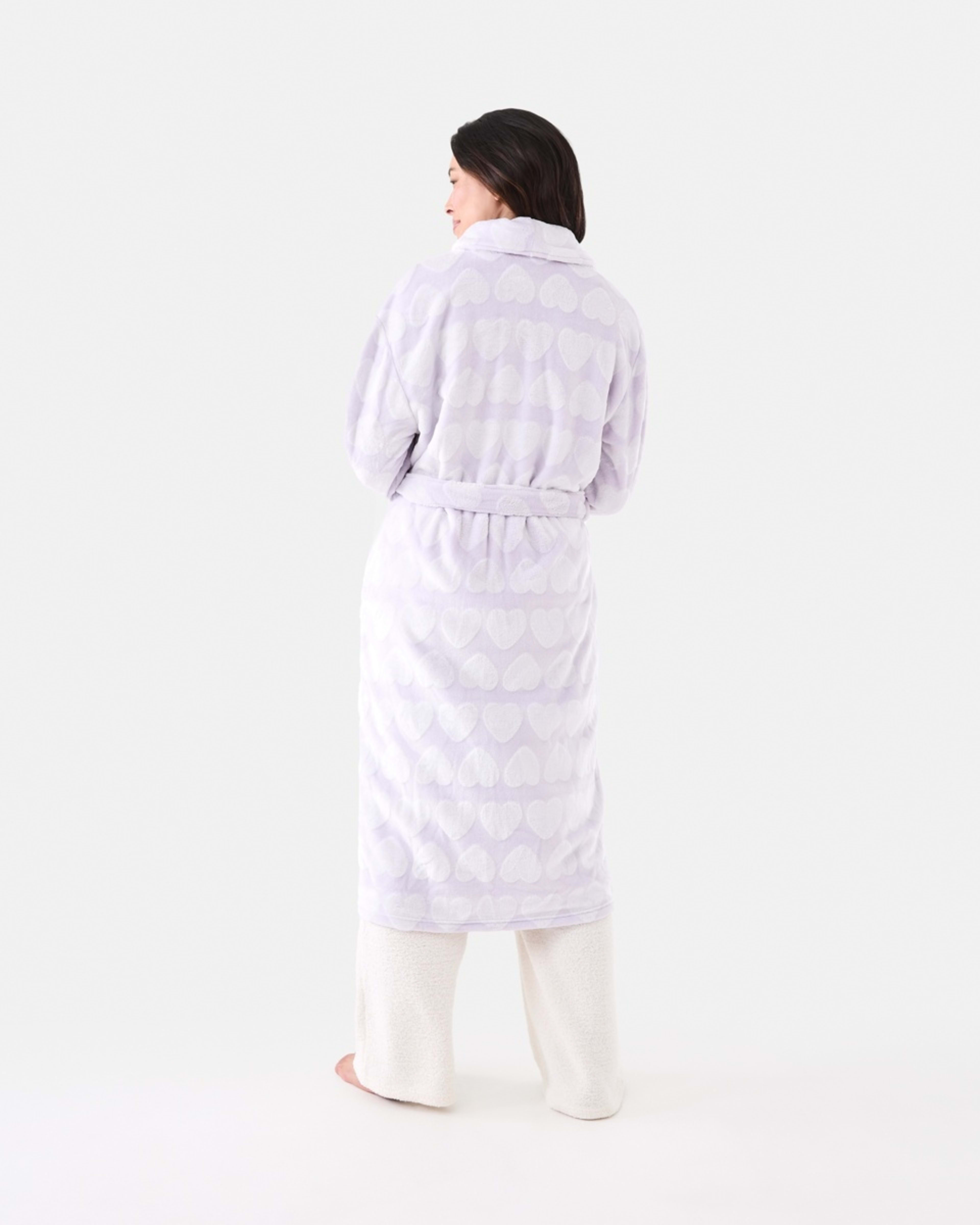 4 Printed Fleece Gown Llc Heart, 4 of 8