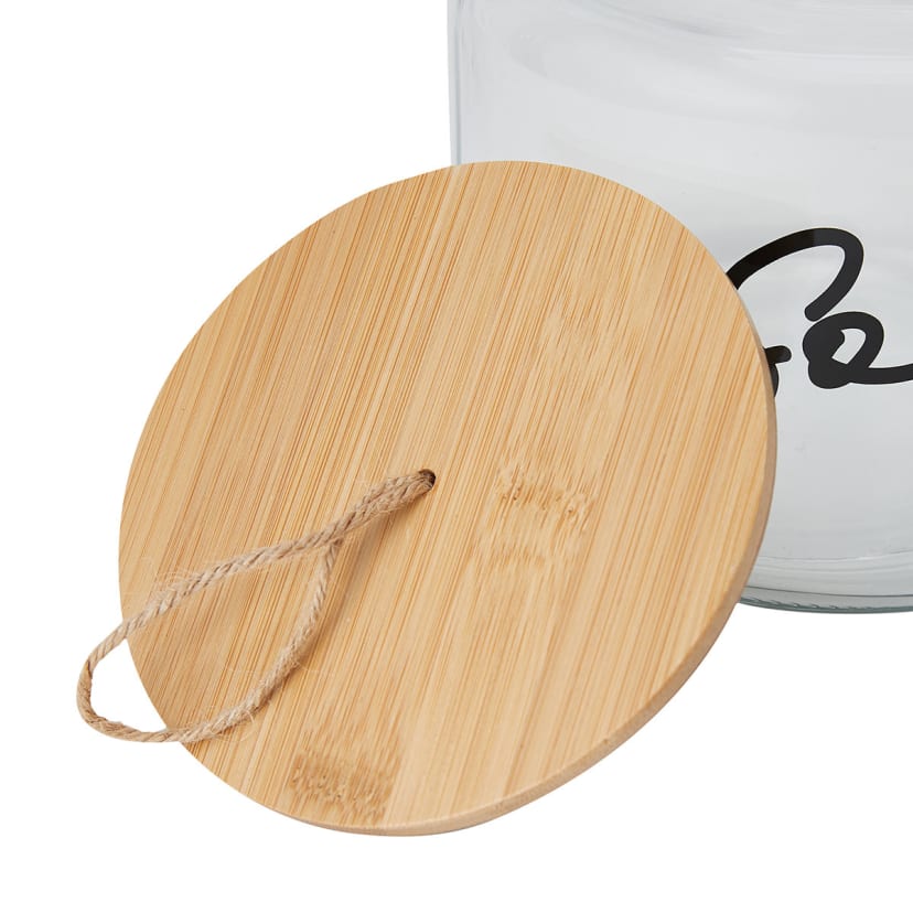 2.6L Glass Soak Jar with Bamboo Lid Kmart