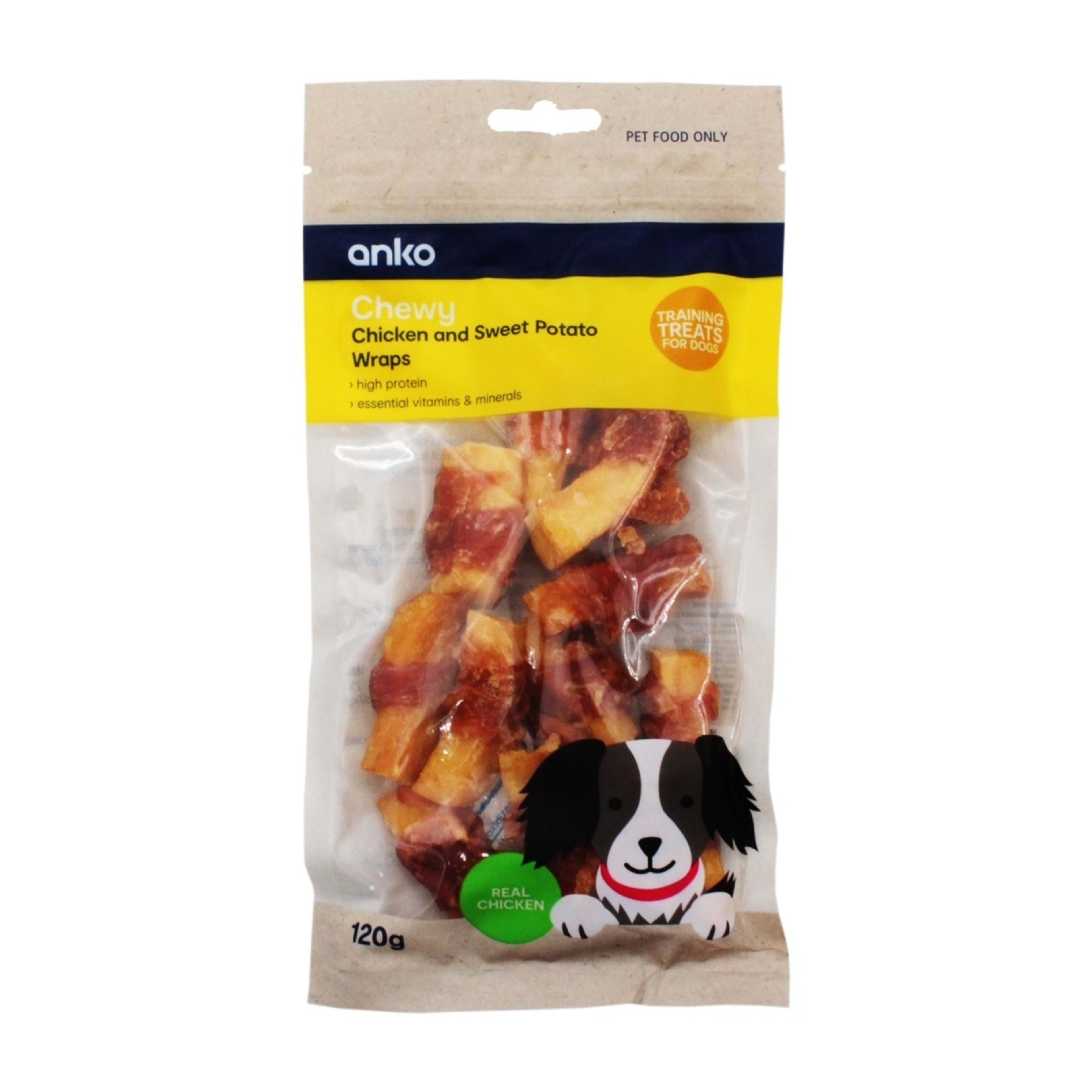 1 Pet Treat Sweet Potato and Chicken Wrap