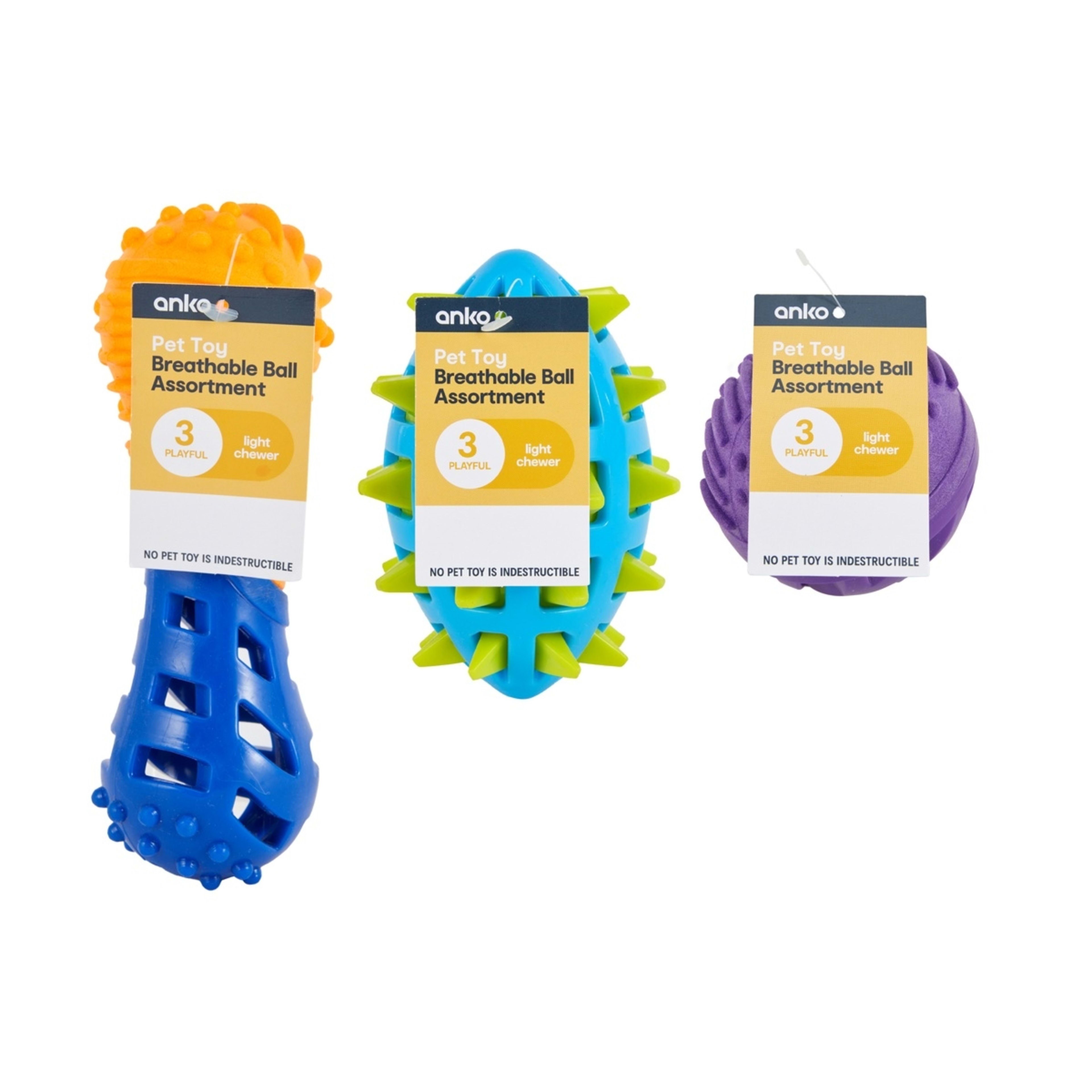 6 Pet Toy Breathable Ball - Assorted, 6 of 6