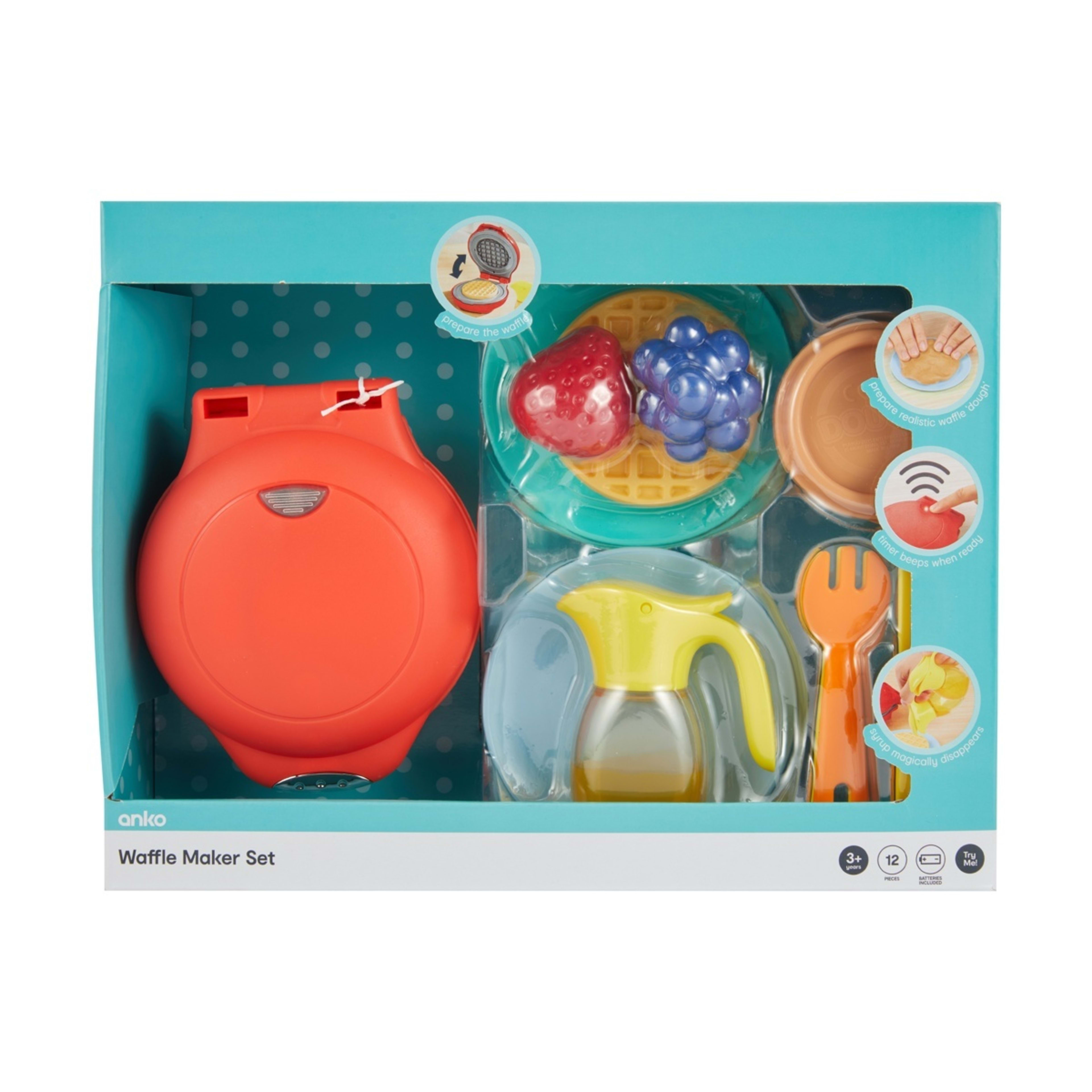 9 12 Piece Waffle Maker Playset, 9 of 10