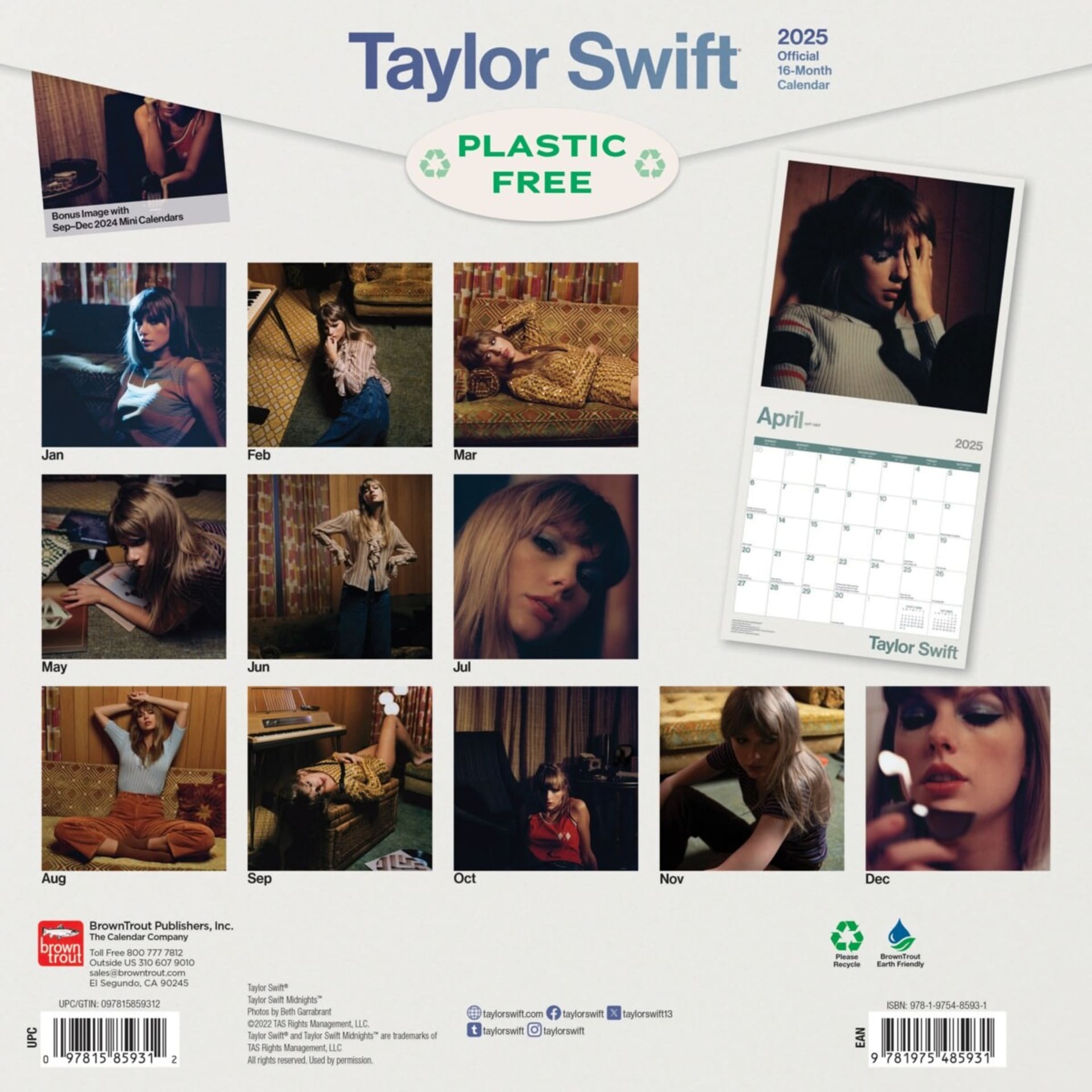 2025 Official 16Month Calendar Taylor Swift Kmart