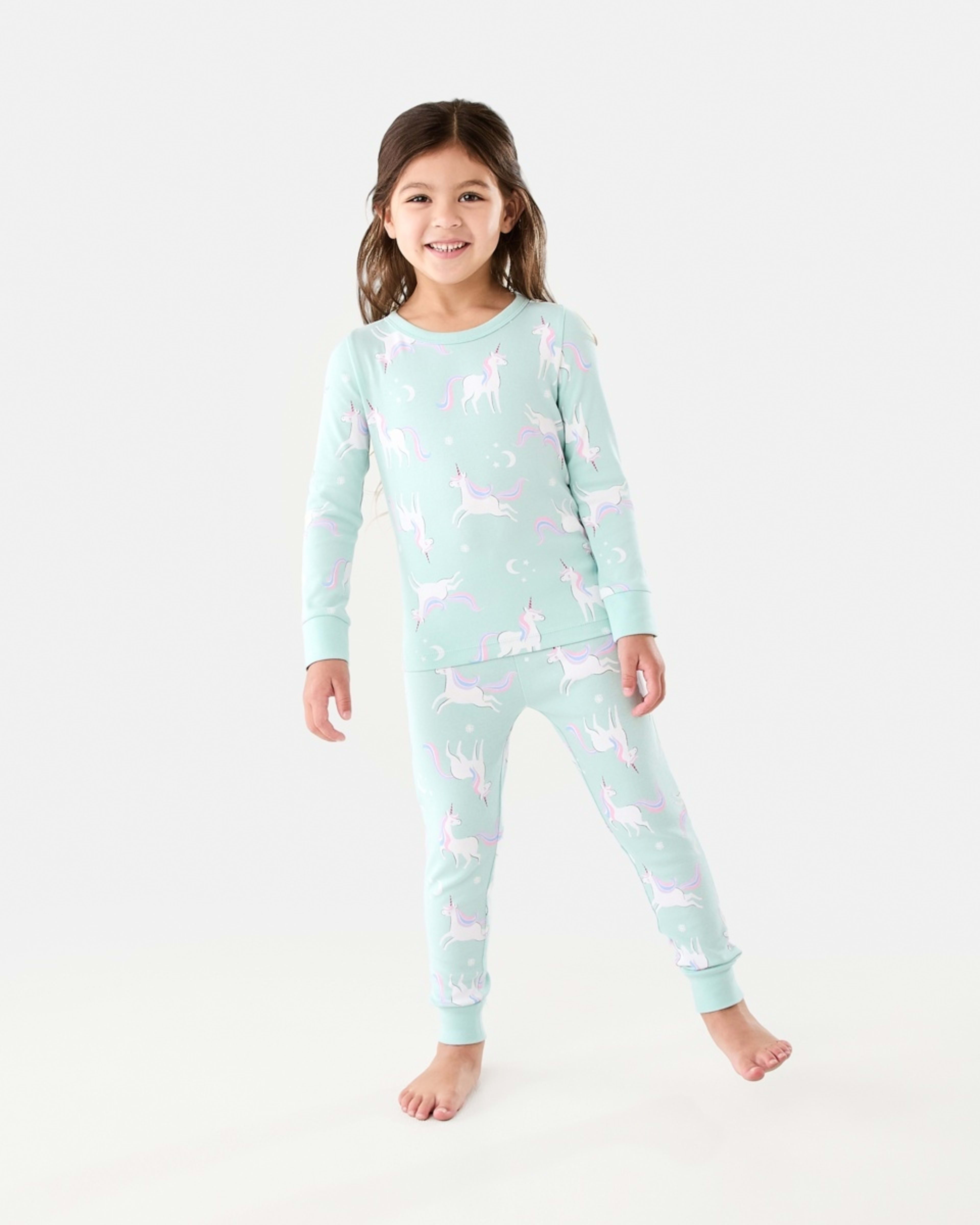 1 Rib Pyjama Set Blu Unicrn, 1 of 9