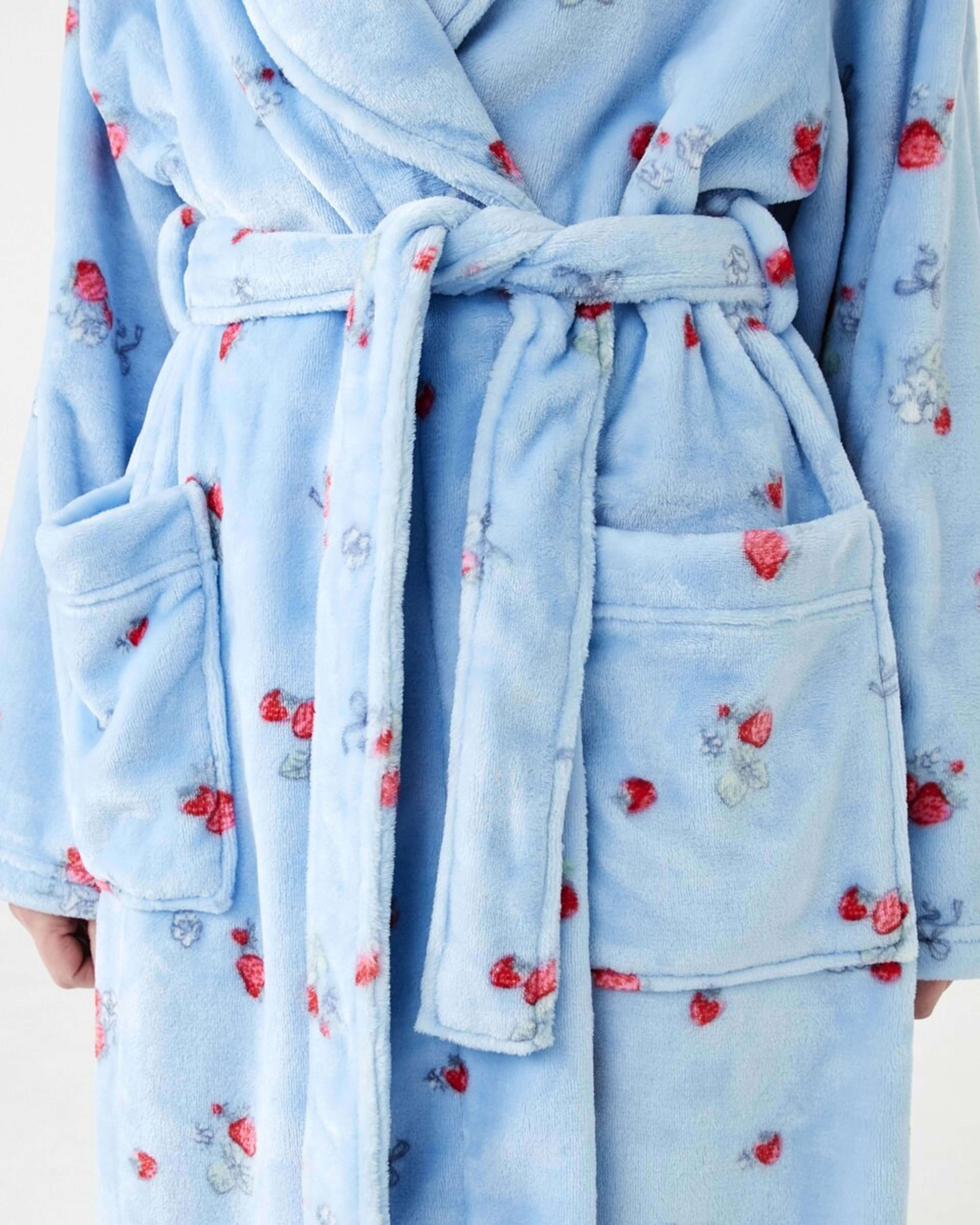 6 Printed Fleece Gown HALO BERRY HALOGEN BLUE, 6 of 7