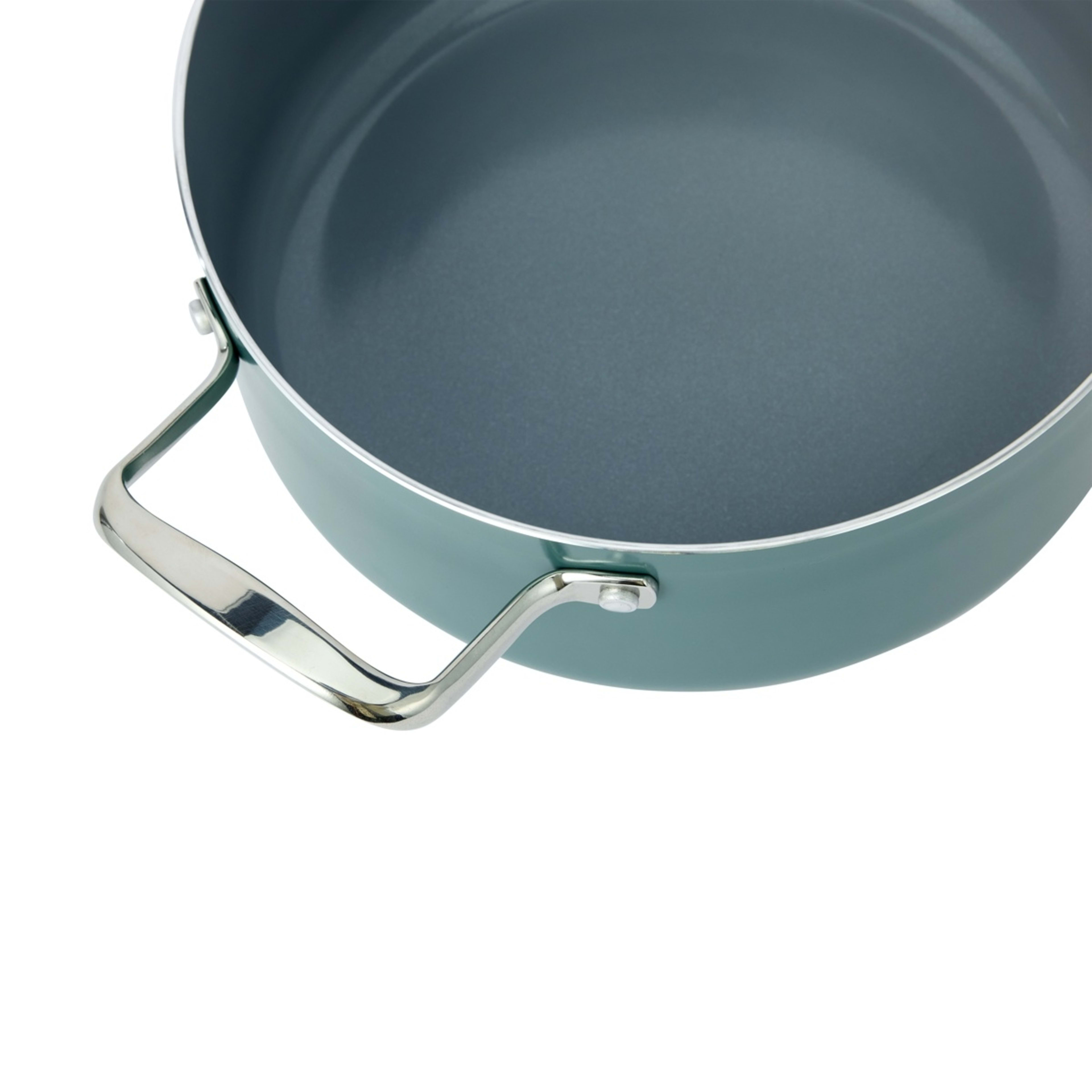 3 24cm Green Ceramic Non-Stick Casserole, 3 of 7