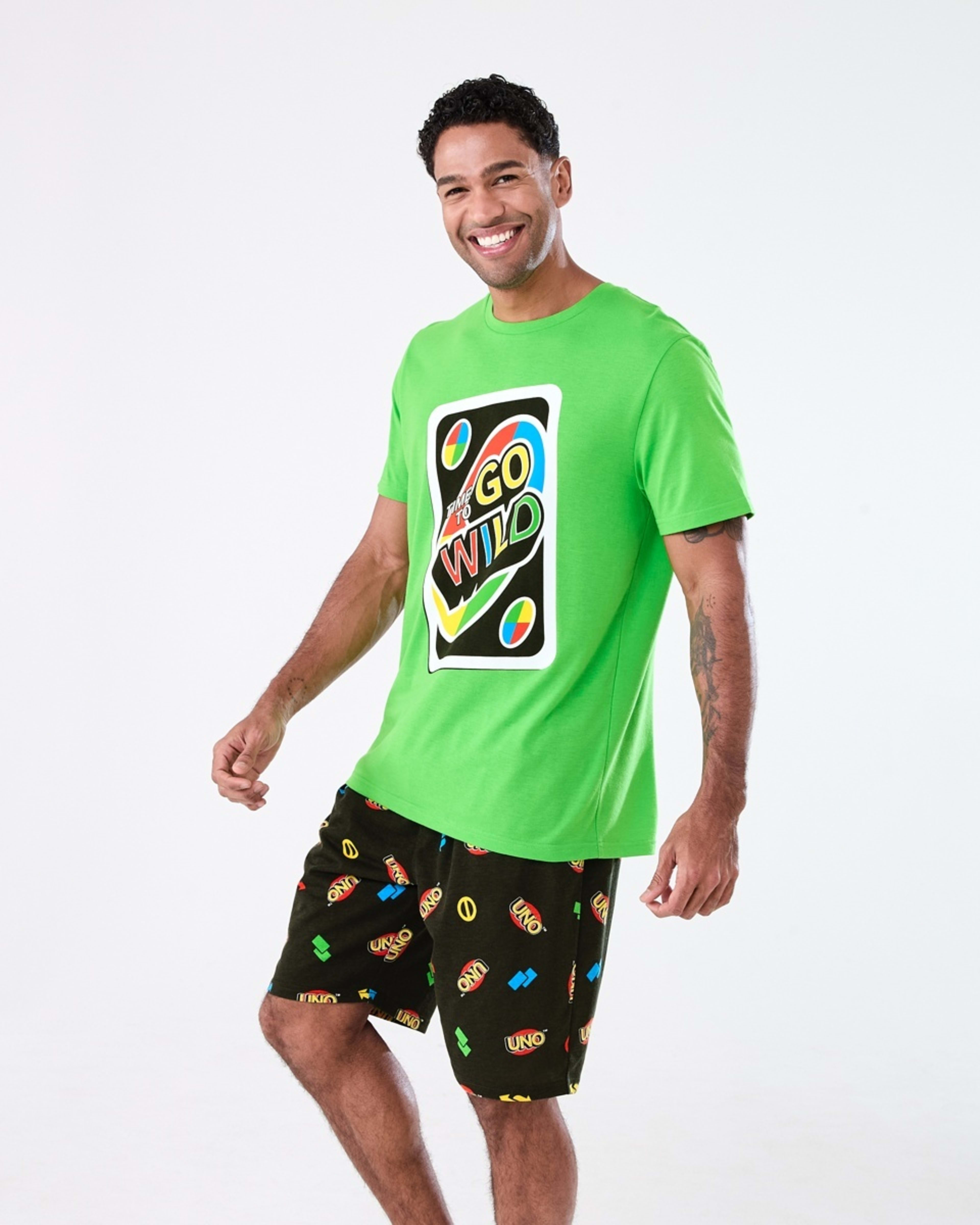 2 UNO License Short Sleeve Top and Shorts Pyjama Set UNO, 2 of 8