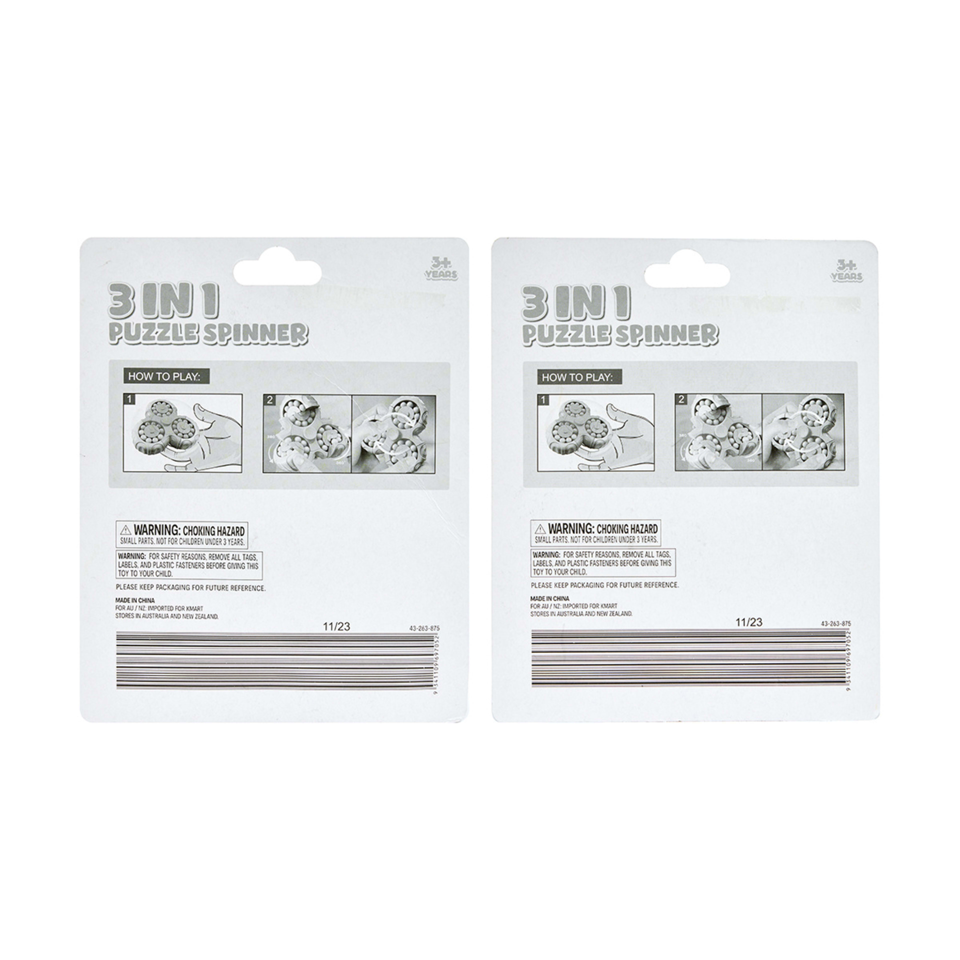 3in1 Puzzle Spinner Assorted Kmart