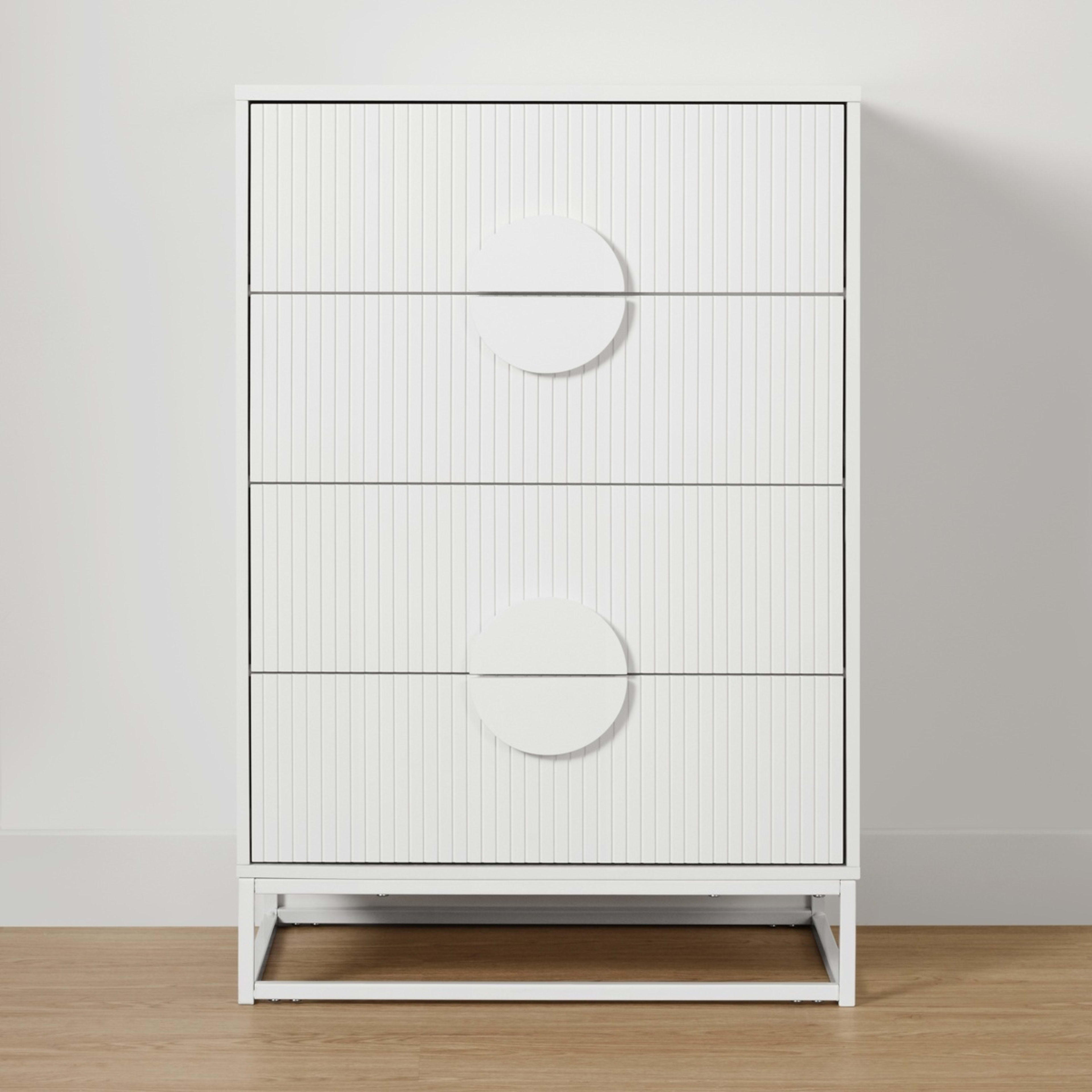 3 Stevie 4 Drawer Chest - White, 3 of 10