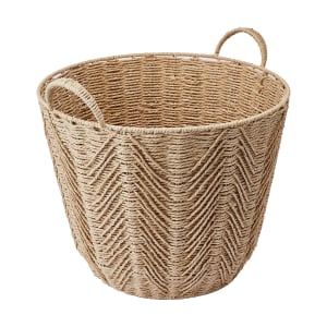 Kitchen Science Hanging Fruit Baskets for Kitchen, 3-Tier Woven Wicker Seagrass Baskets | 100% Natural, Robust Wood Frame & Braided Jute Rope