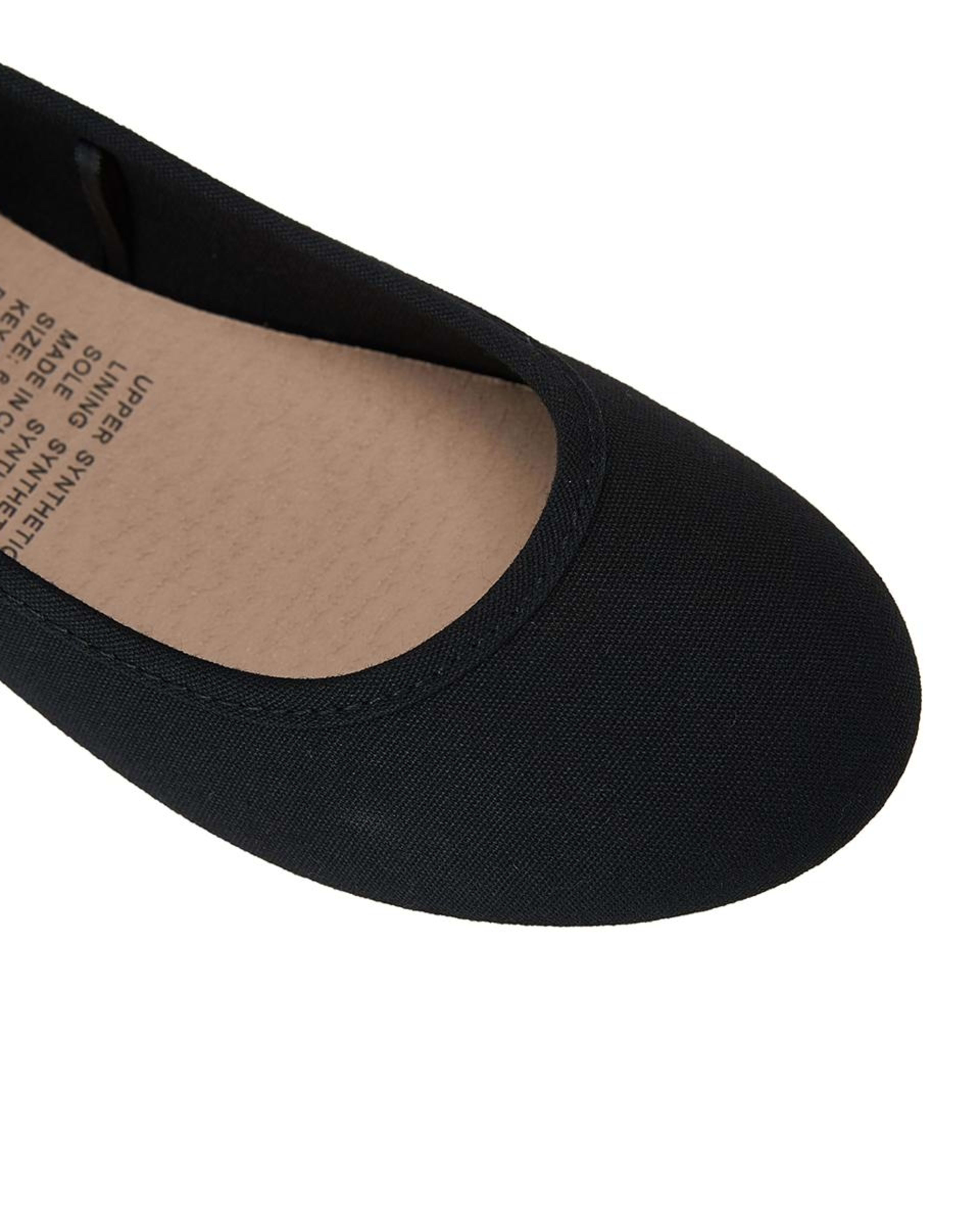 5 Round Toe Ballet Flats BLACK, 5 of 5