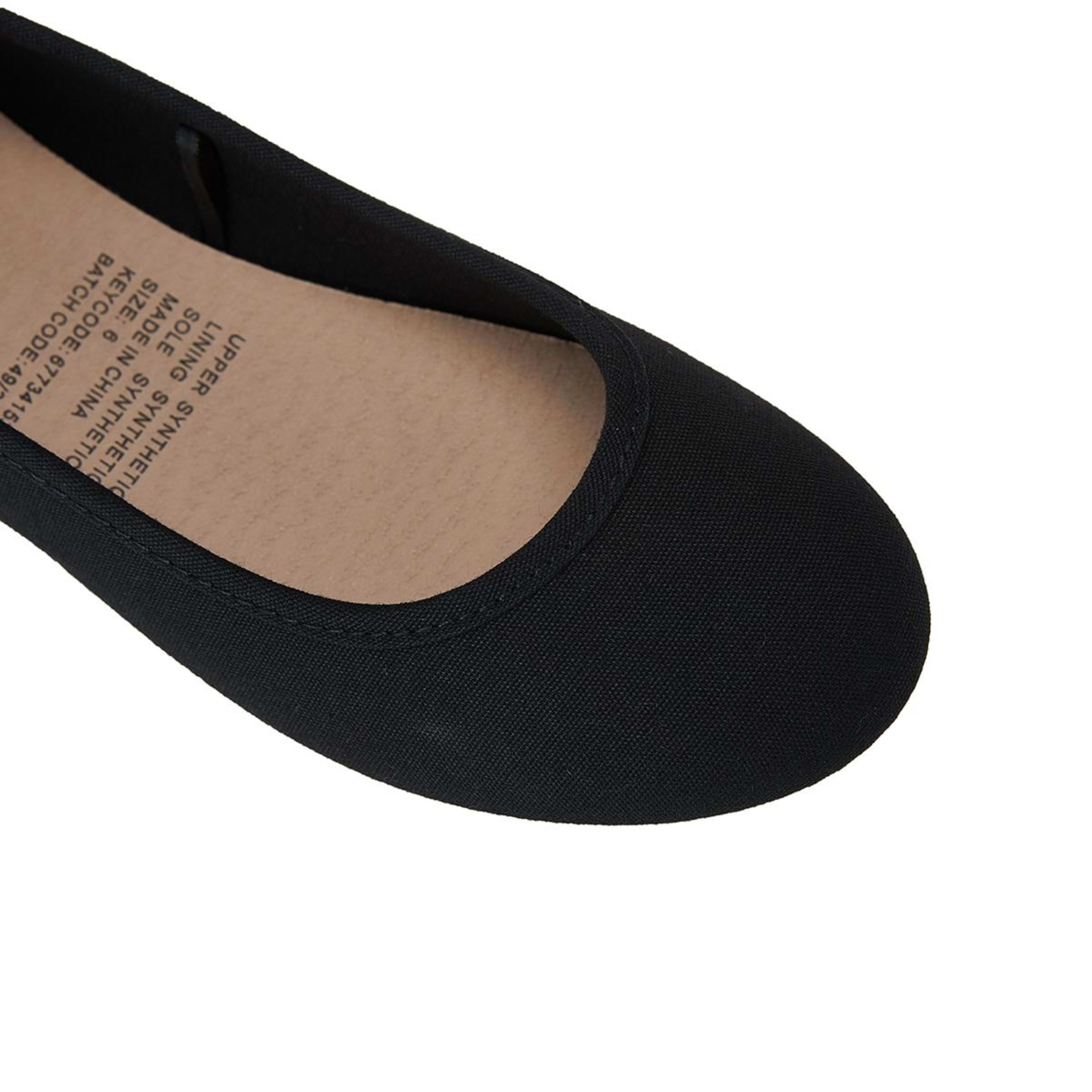 5 Round Toe Ballet Flats Black, 5 of 5