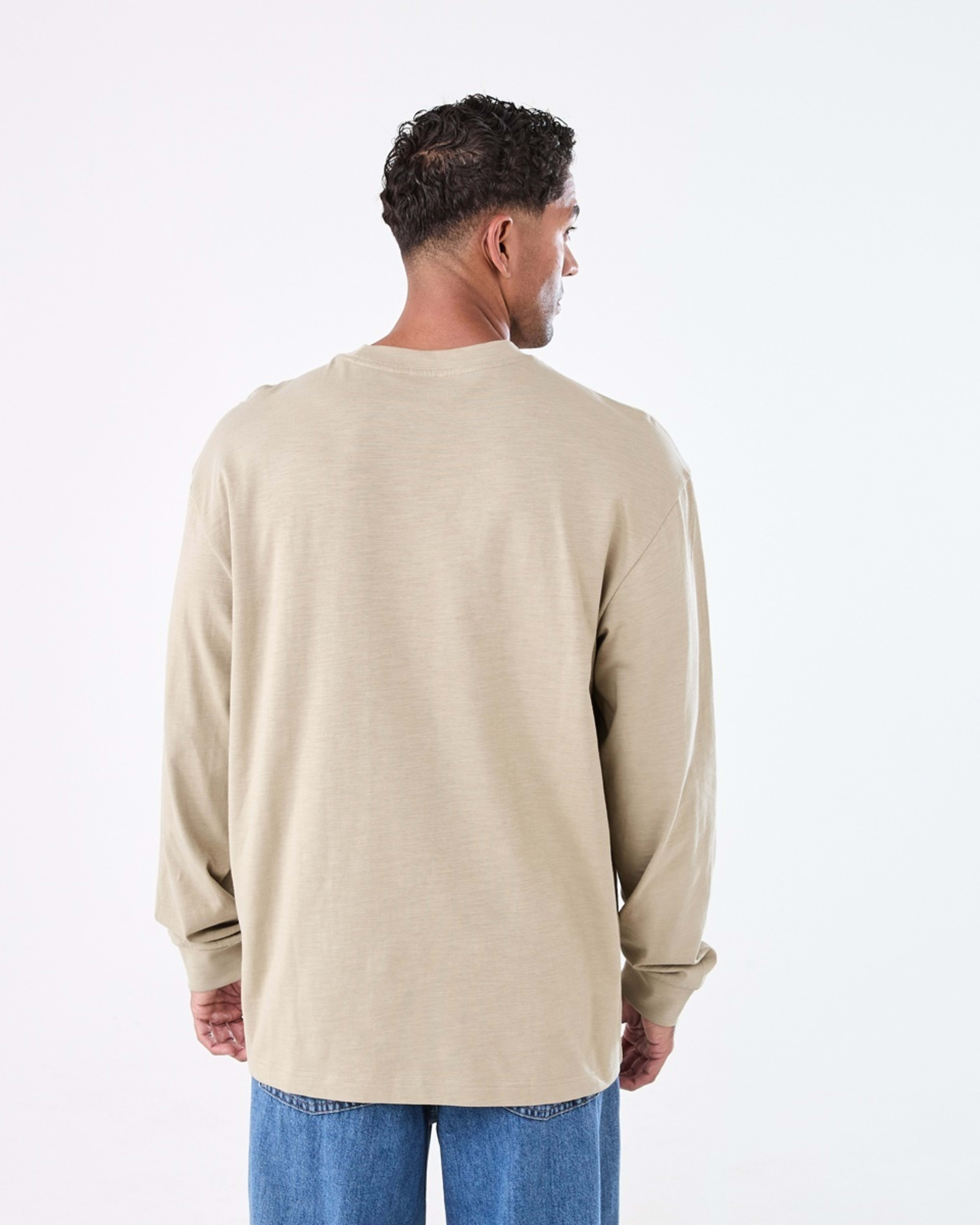 3 Long Sleeve Oversized Slub Pocket T-shirt ALUMINIUM, 3 of 6