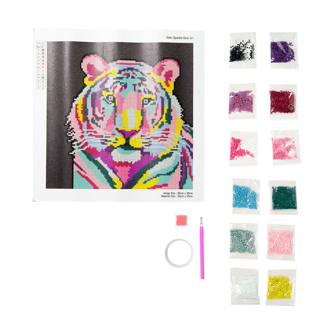 Sparkle Gem Art Tiger Kmart