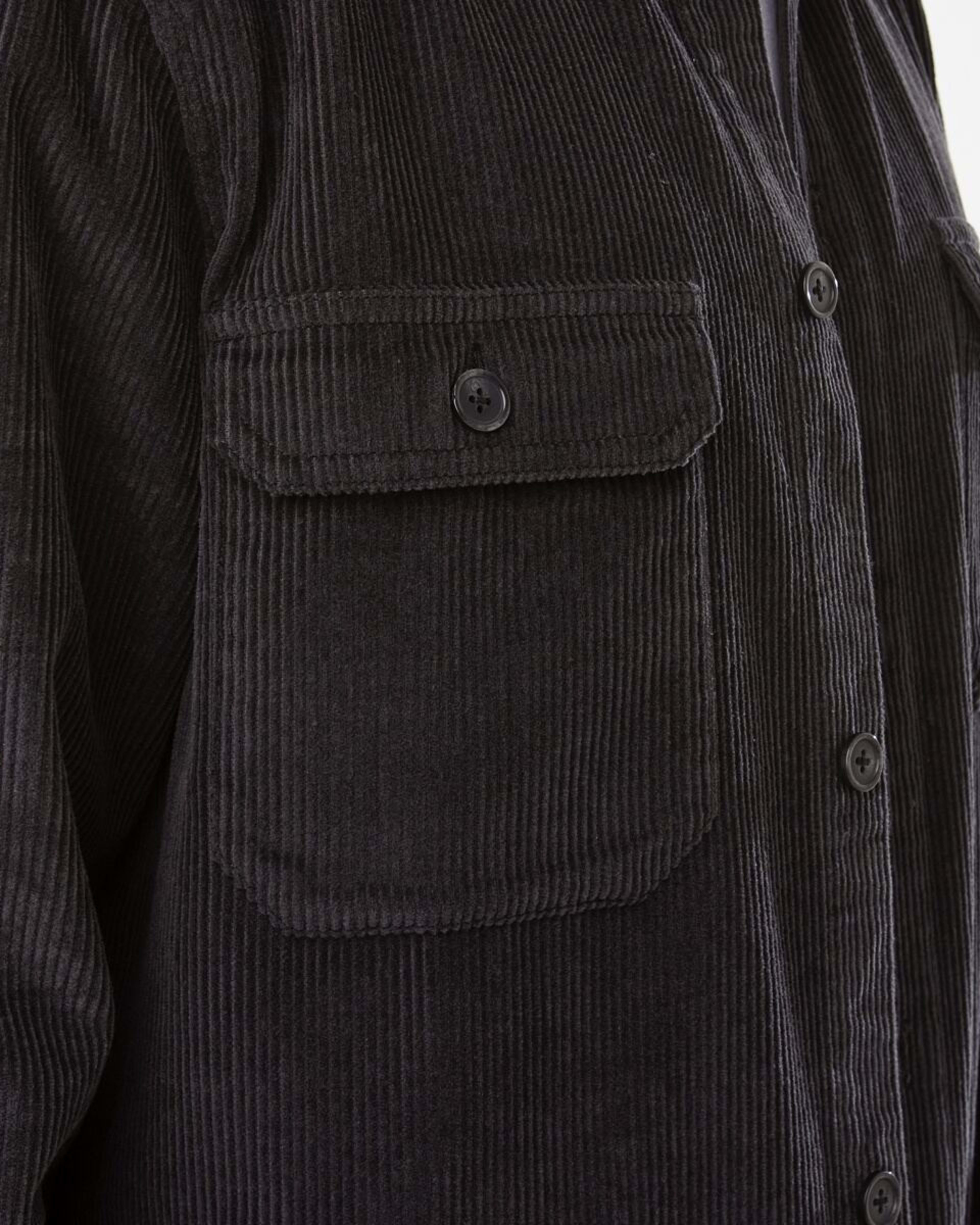6 Long Sleeve Corduroy Overshirt Char Grey, 6 of 10