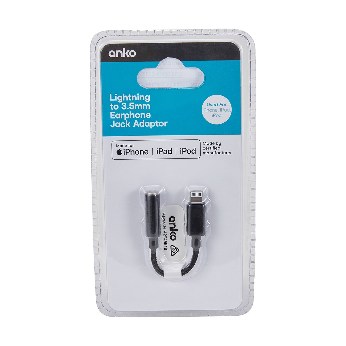 3.5mm Earphone Jack Adaptor - Kmart