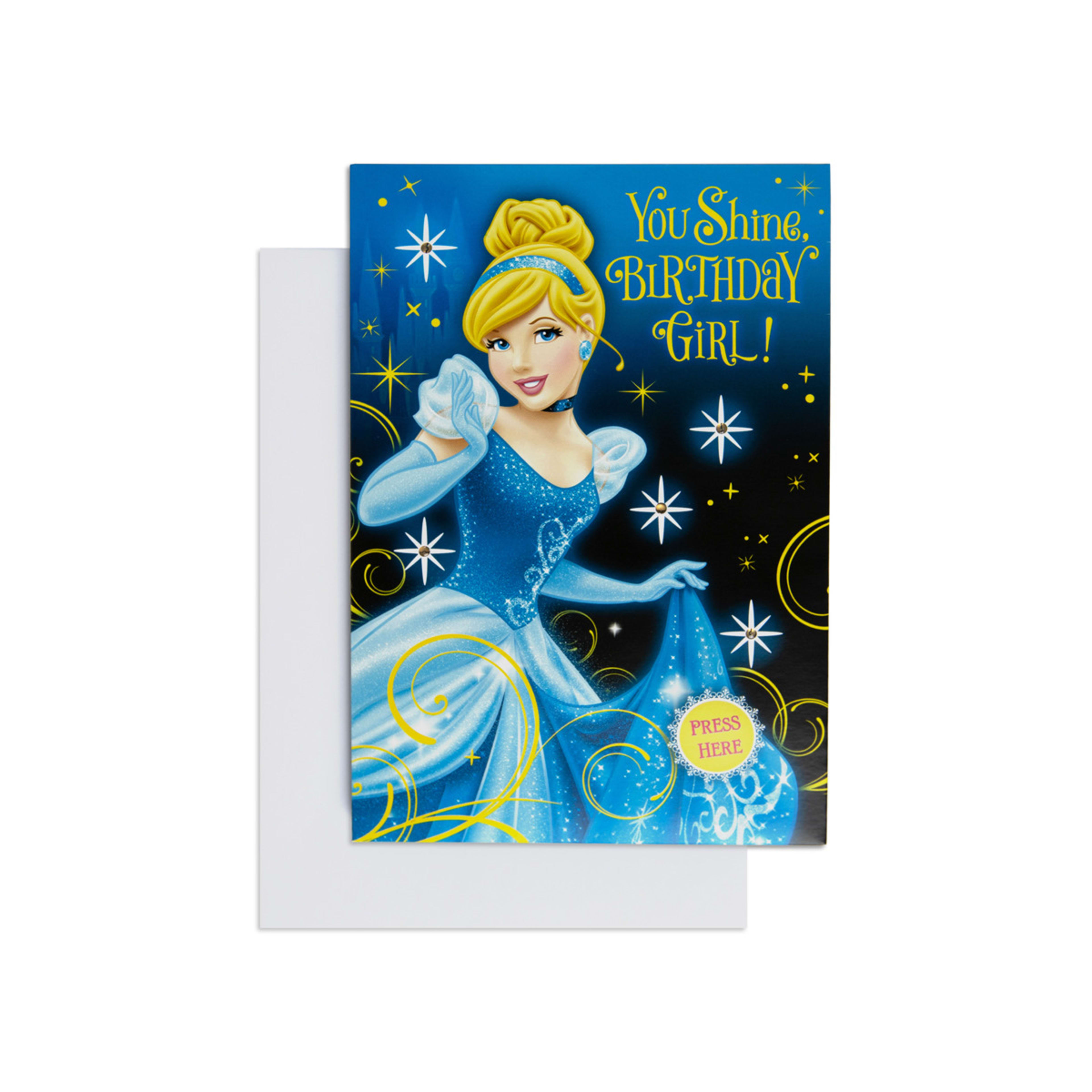 1 Hallmark Disney Cinderella Interactive Birthday Card - Bibbidi-Bobbidi-Boo