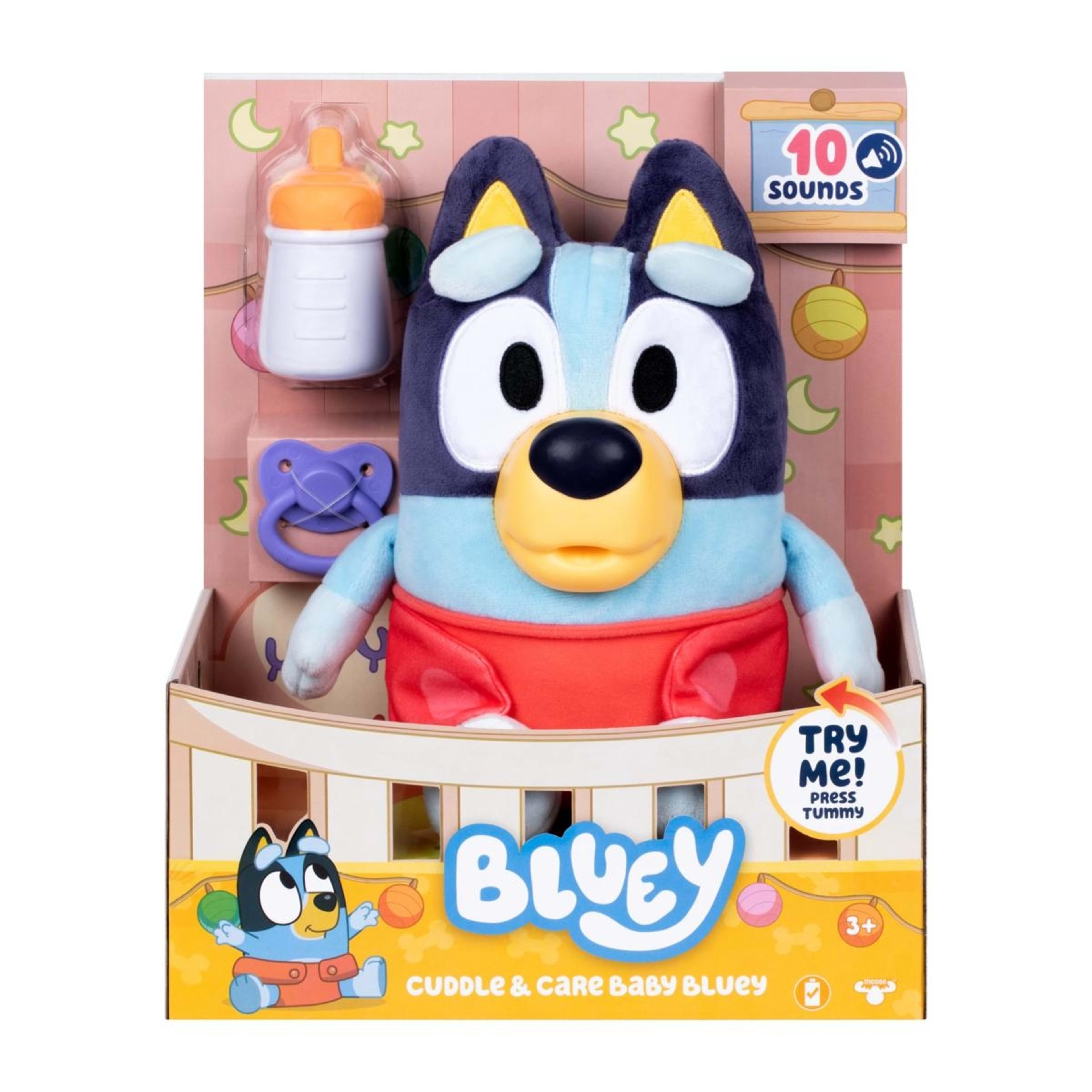 1 Cuddle & Care Baby Bluey with 10 Sounds