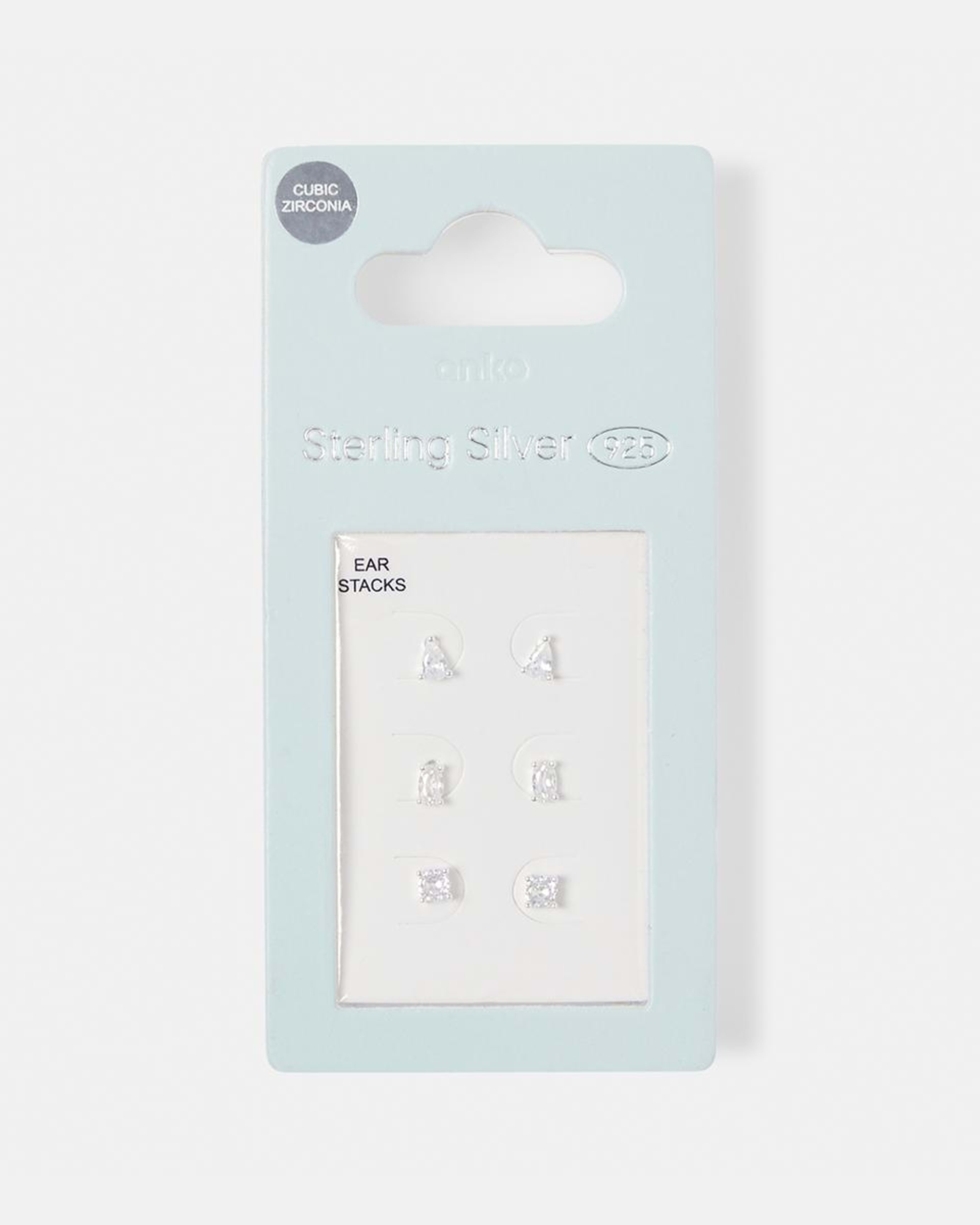 5 3 Pack Sterling Silver Stacking Earrings Silver, 5 of 5