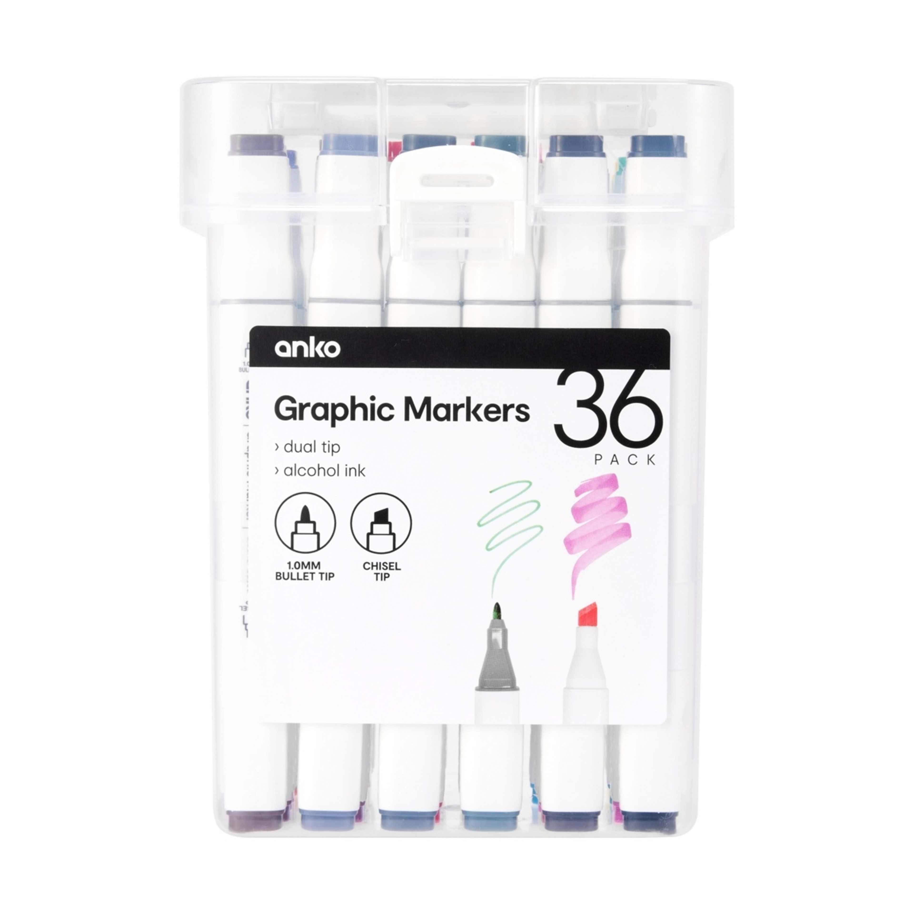 1 36 Pack Graphic Markers, 1 of 8