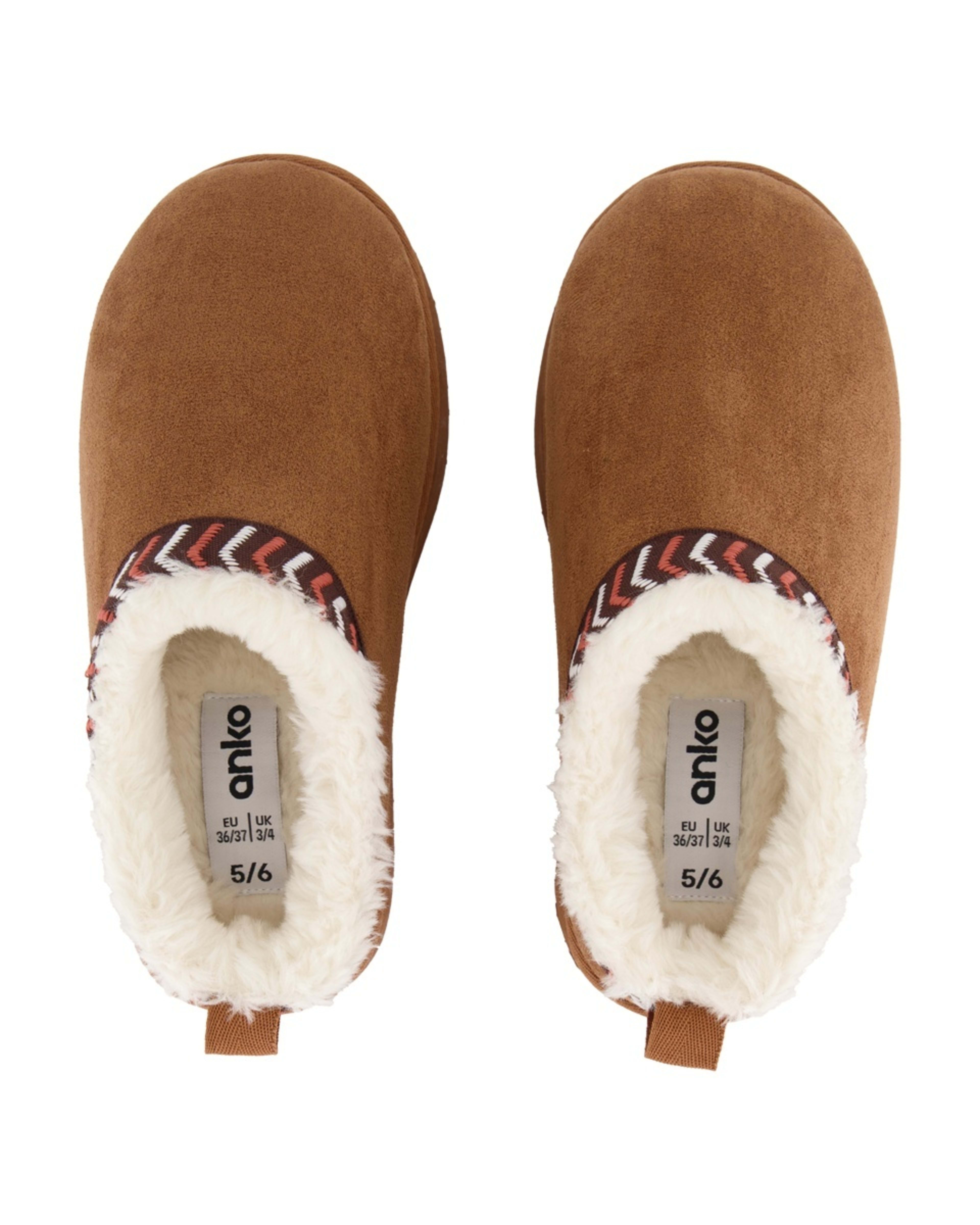2 Scuff Platform Trim Slippers Chestnut, 2 of 3
