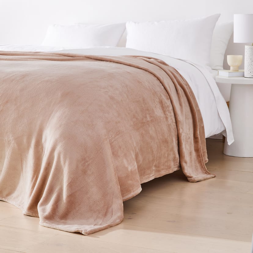 Soft Touch Blanket - Double/Queen Bed, Musk - Kmart