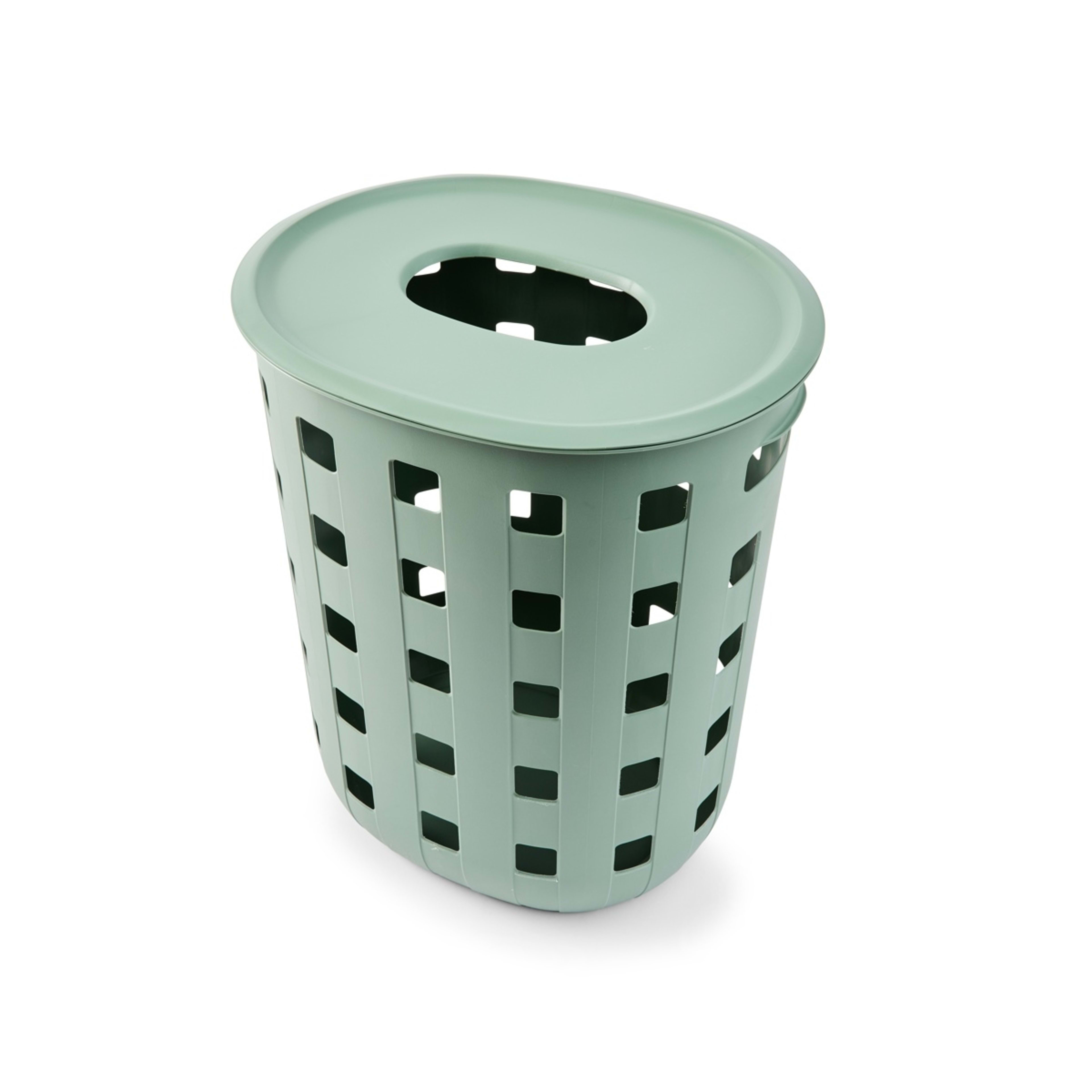 3 80L Trellis Laundry Hamper - Green, 3 of 7