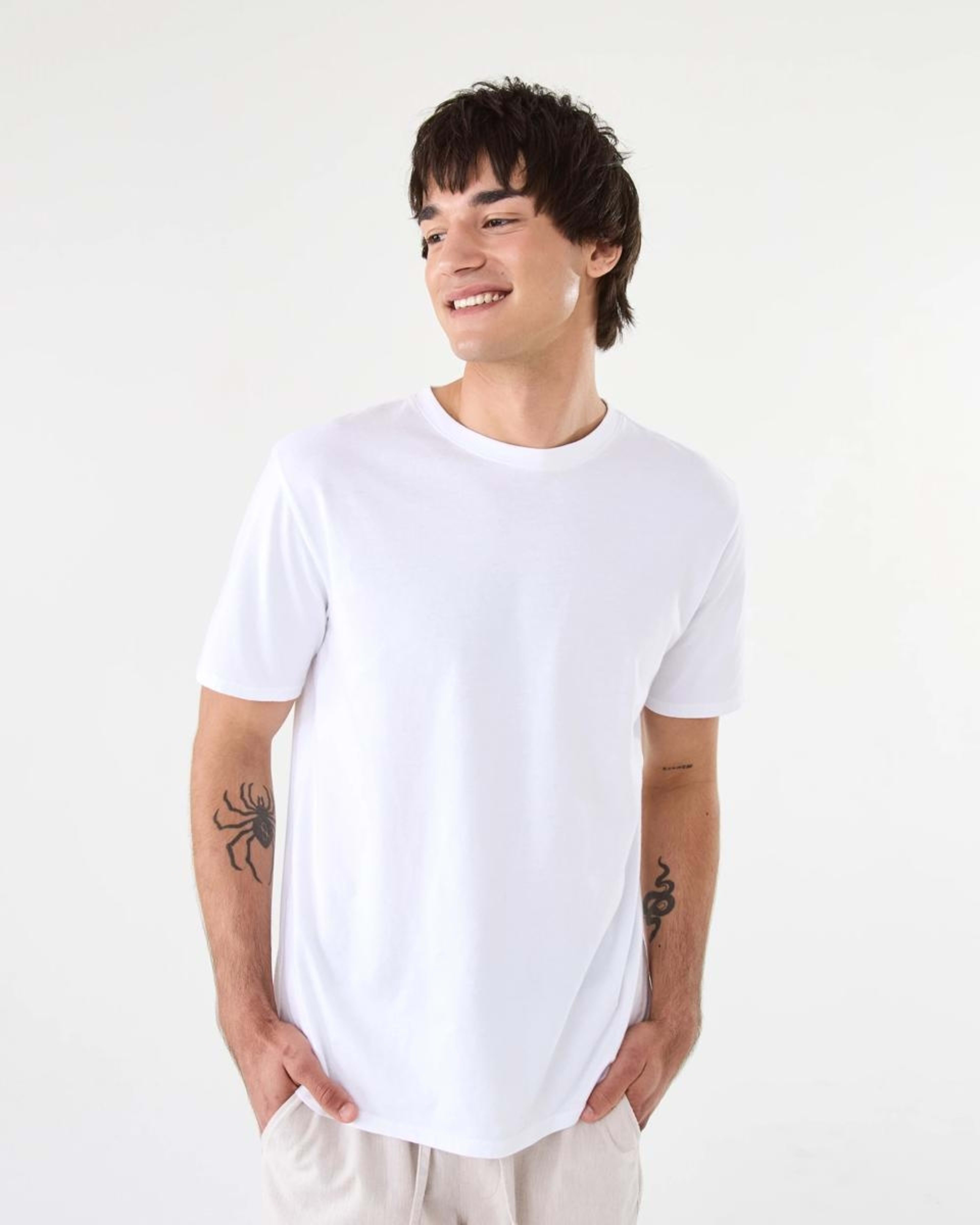 1 Australian Grown Cotton Crew Neck T-shirt WHITE, 1 of 10