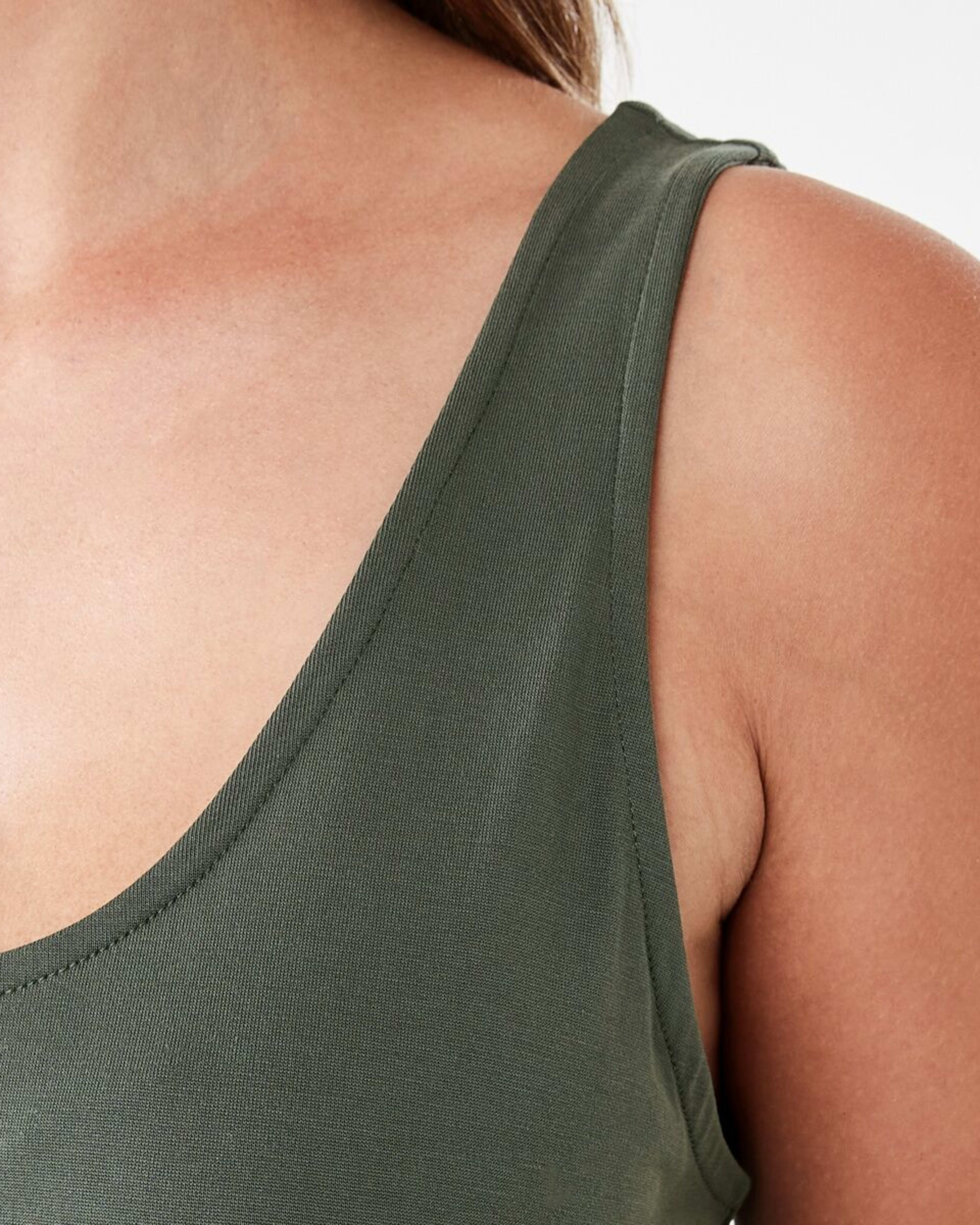 5 Sleeveless Drape Scoop Tank Grn Olive, 5 of 5