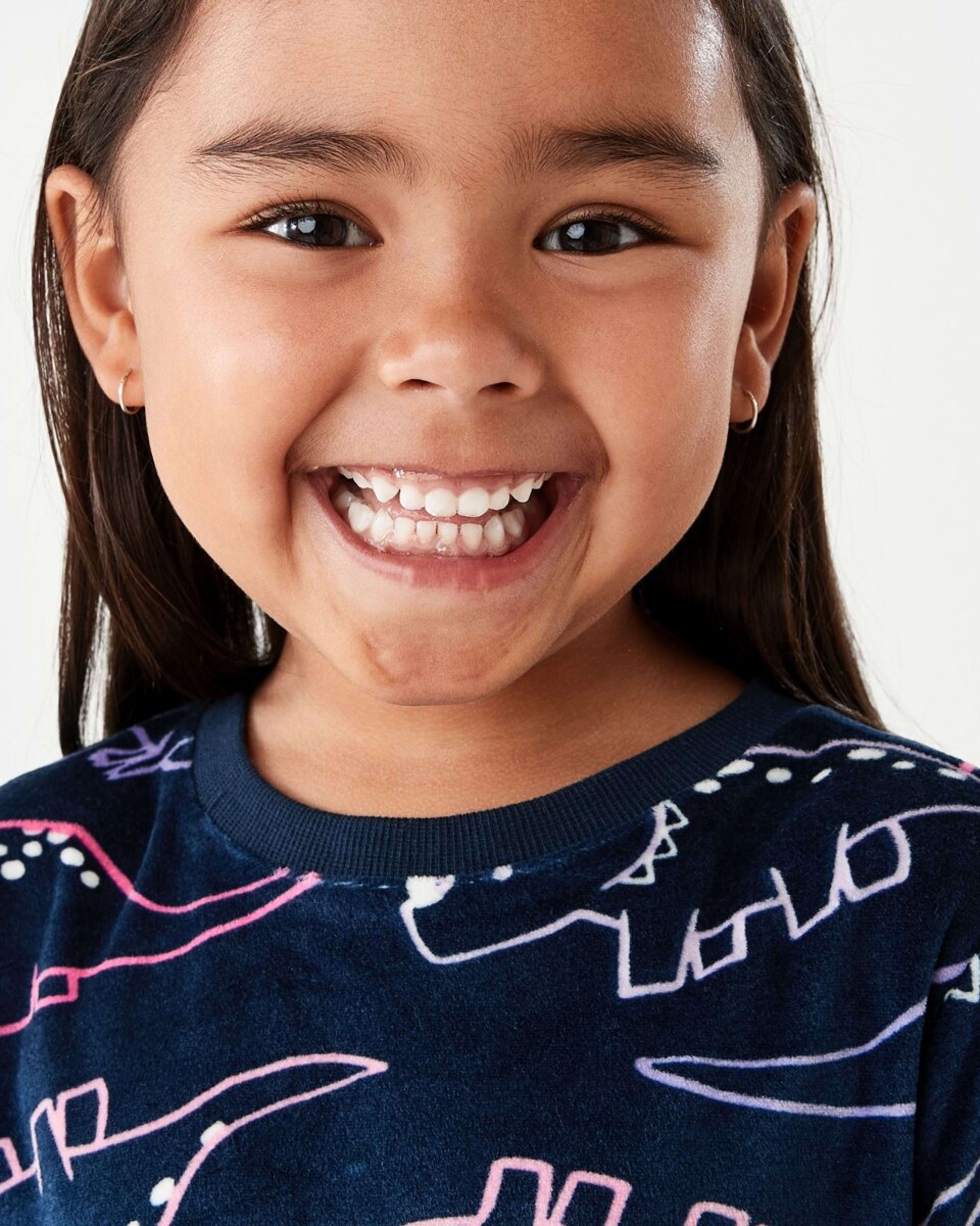 3 Super Soft Pyjama Set Nvy Dino, 3 of 8