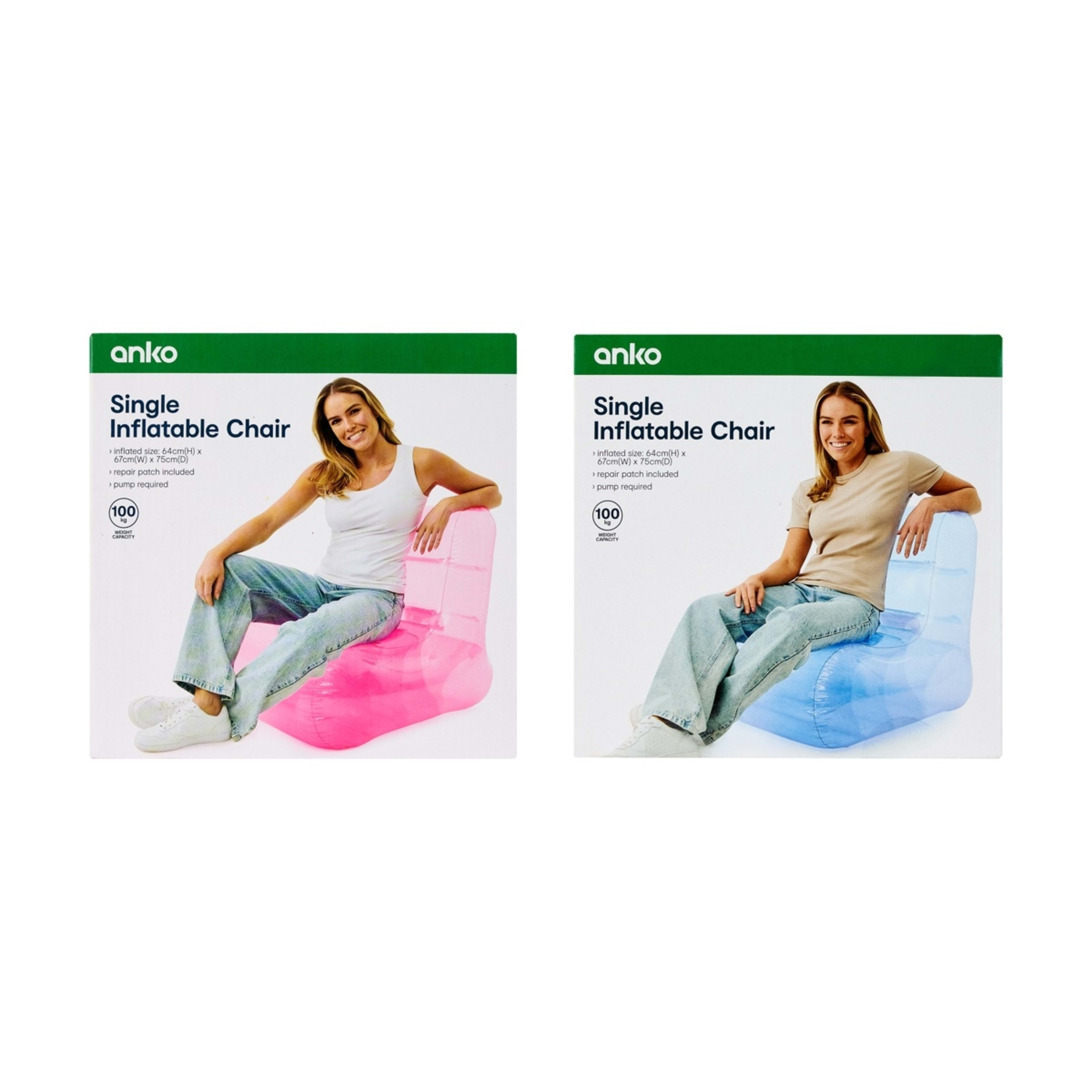 10 Single Inflatable Chair - Assorted, 10 of 10