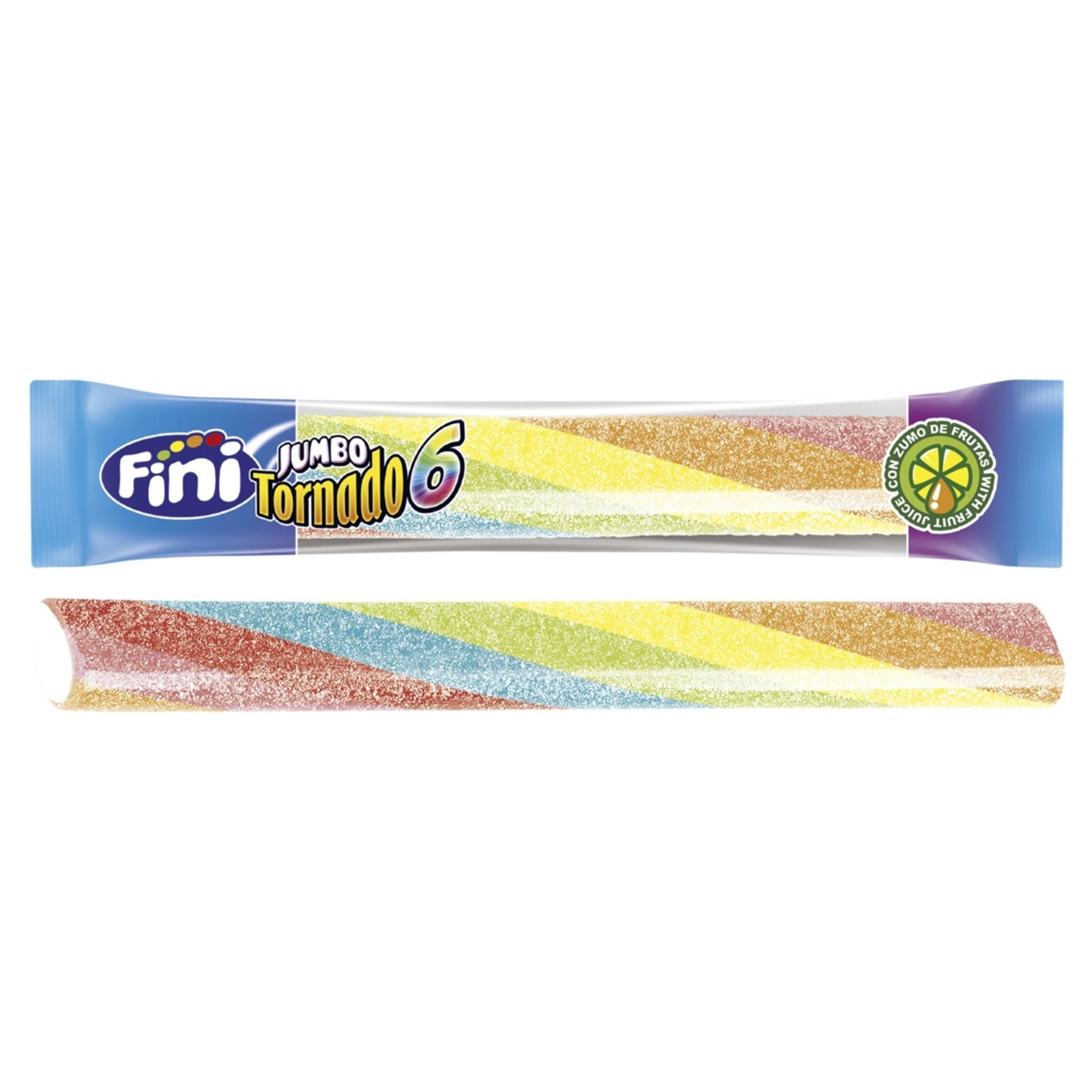 1 6 Piece Fini Jumbo Tornado Rainbow Candy Bar 50g