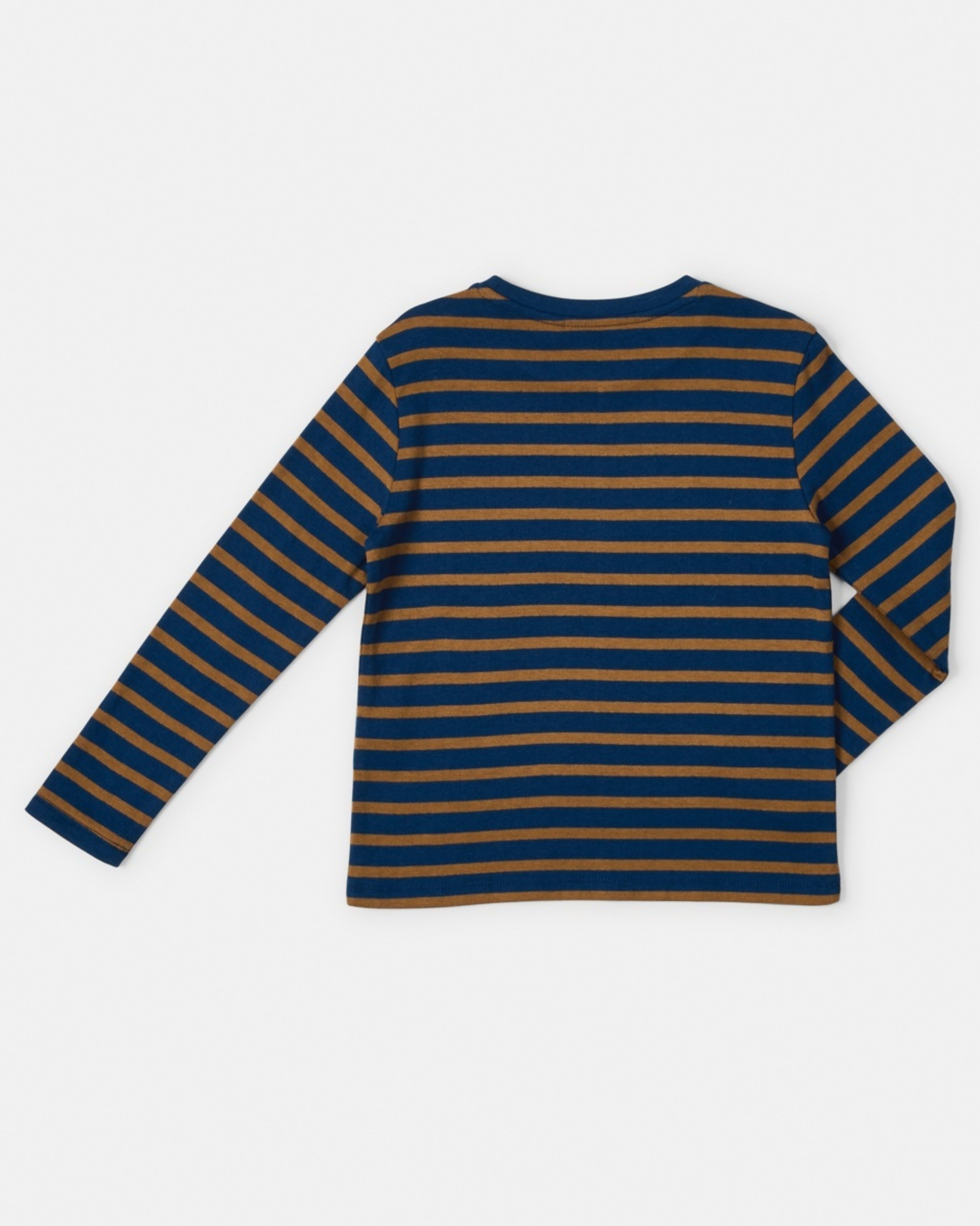 8 Double Cloth Stripe T-shirt Nvy Stripe, 8 of 8