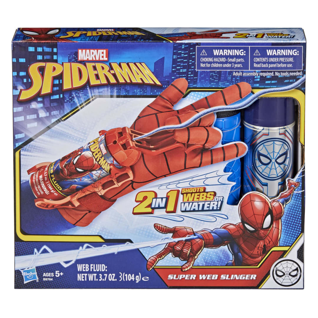 Marvel Spider-Man Super Web Slinger Glove With Water Cartridge & Spidey ...