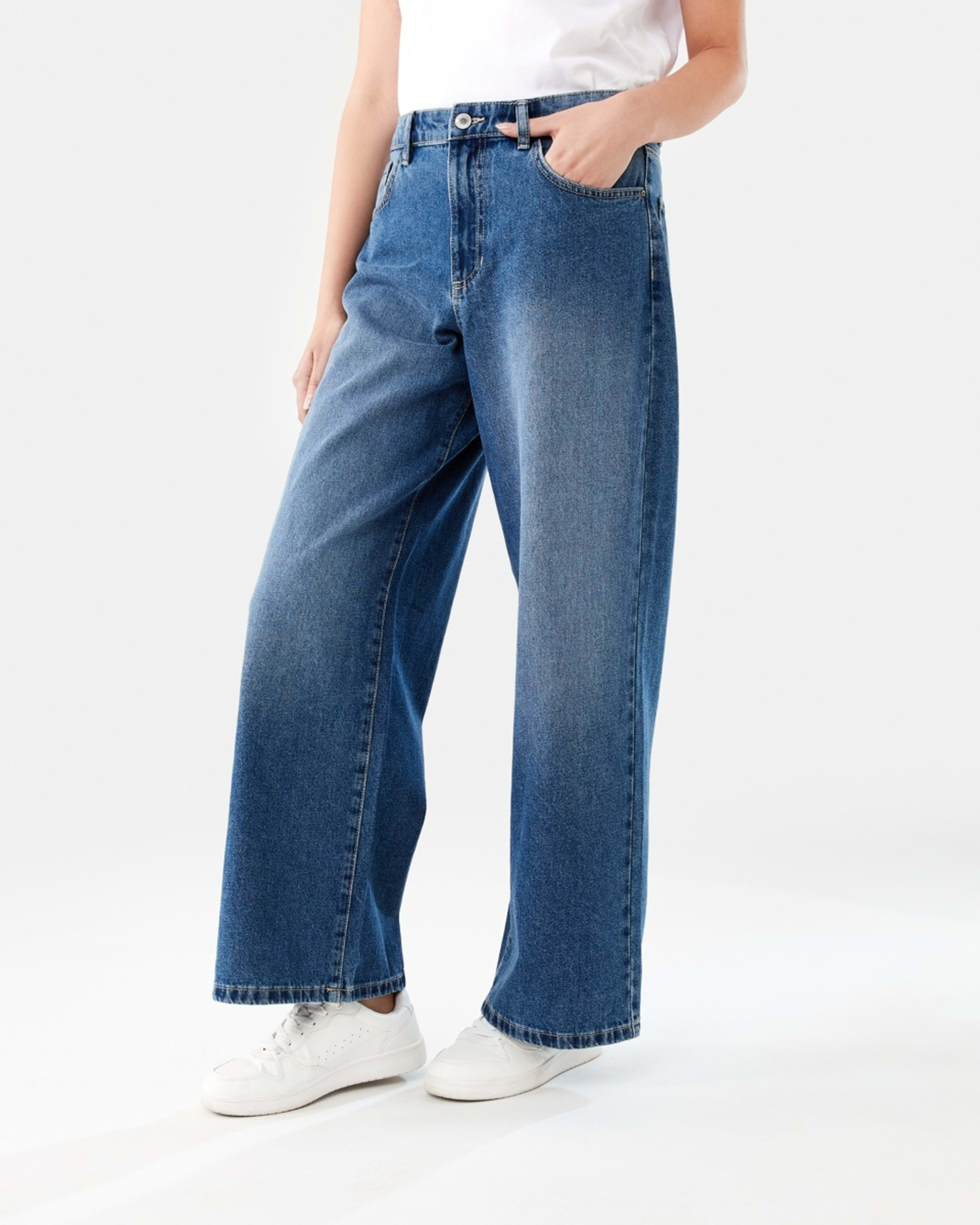 3 Wide Leg Jeans MID WASH, 3 of 9