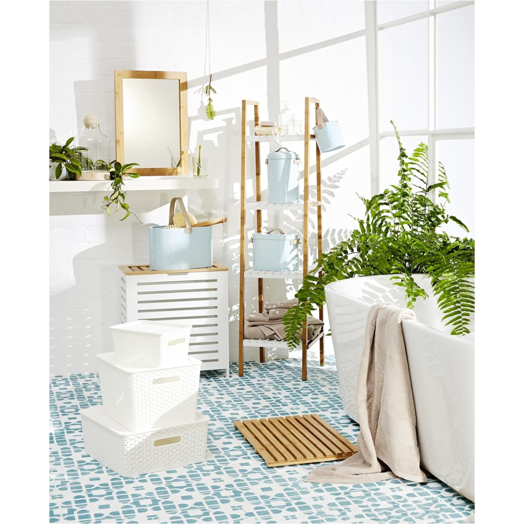 Storage Container with Lid Medium, White Kmart