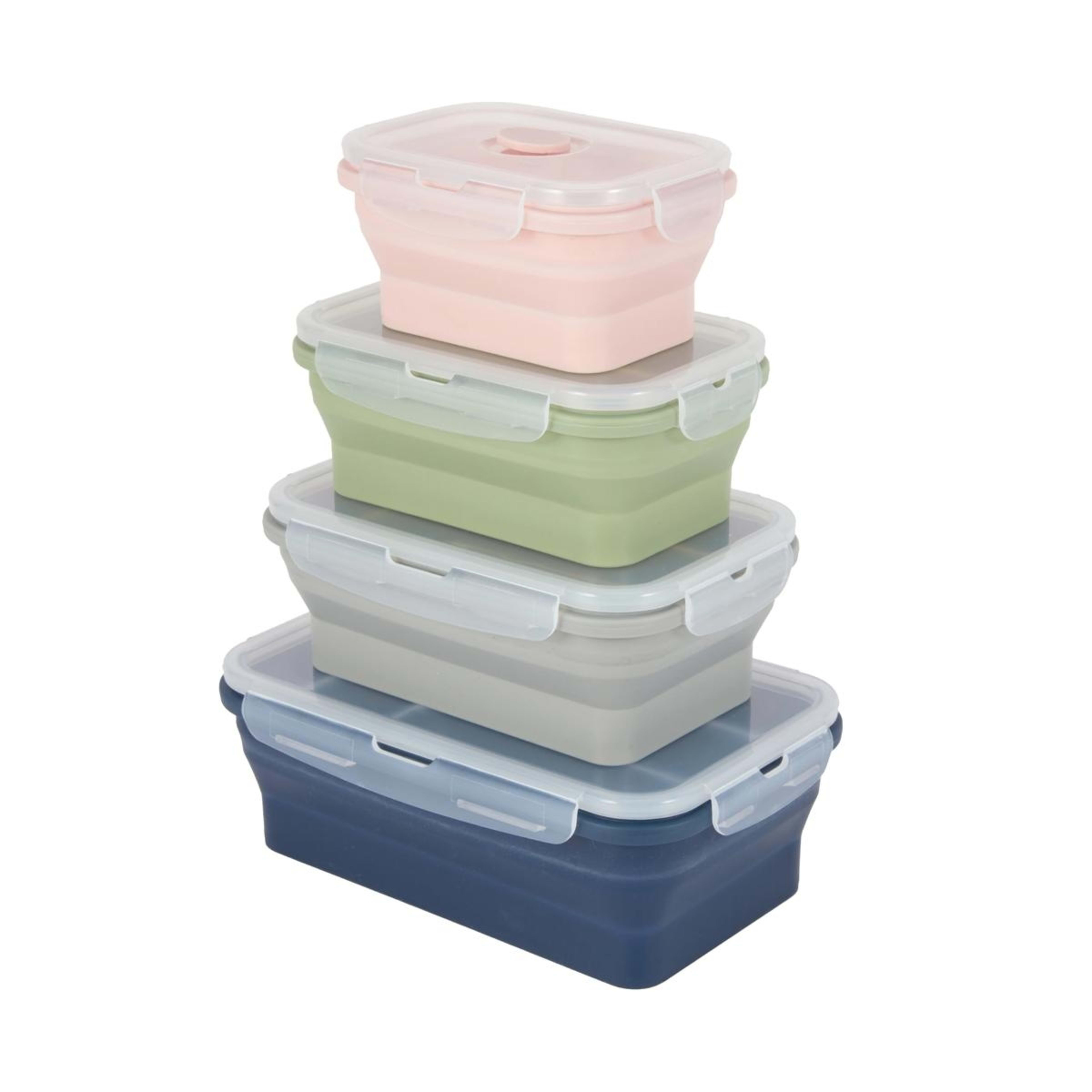 1 4 Piece Silicone Collapsible Container, 1 of 10