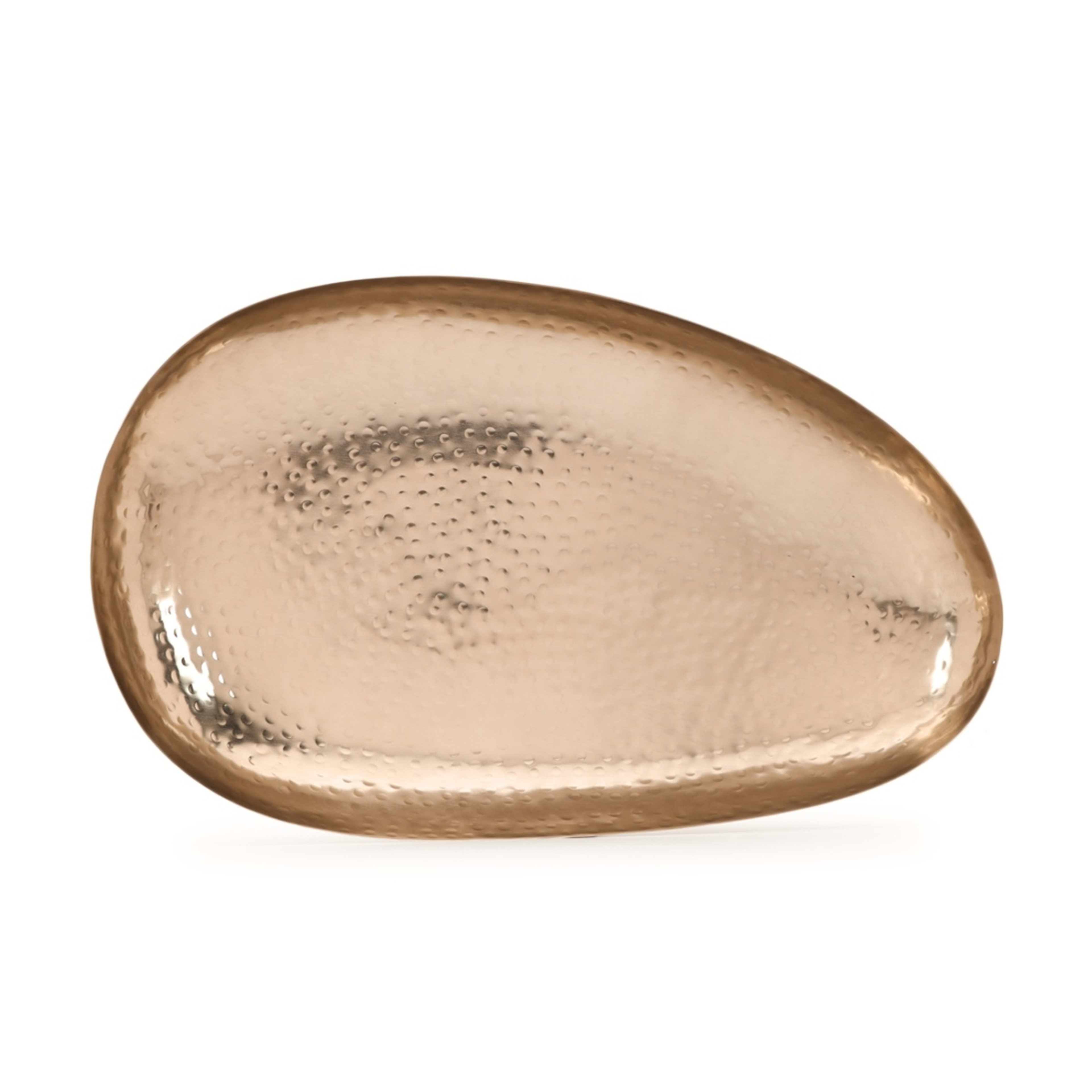 3 Hammered Decor Tray - Gold Look, 3 of 7