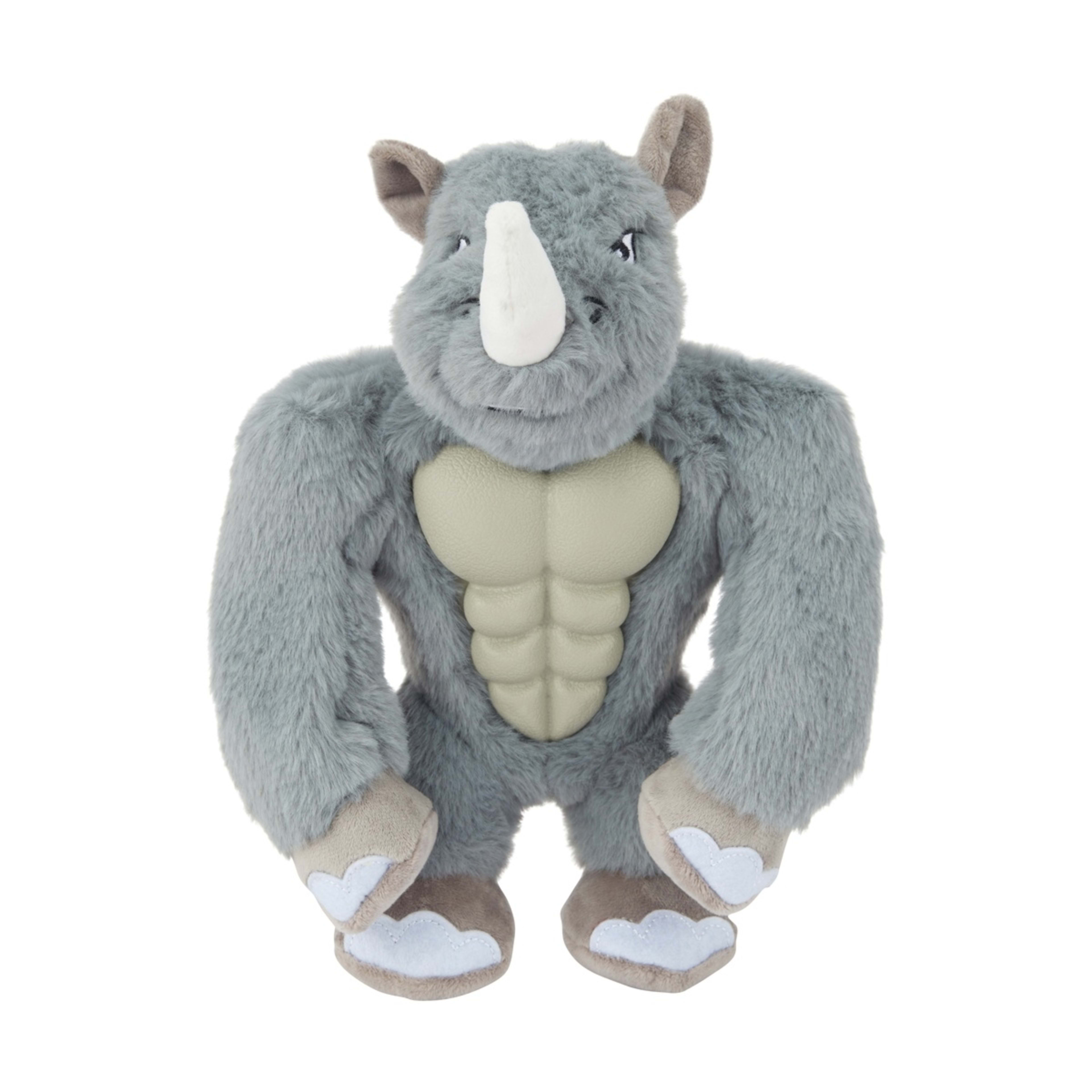 2 Pet Toy Super Tough Plush - Rhino, 2 of 7