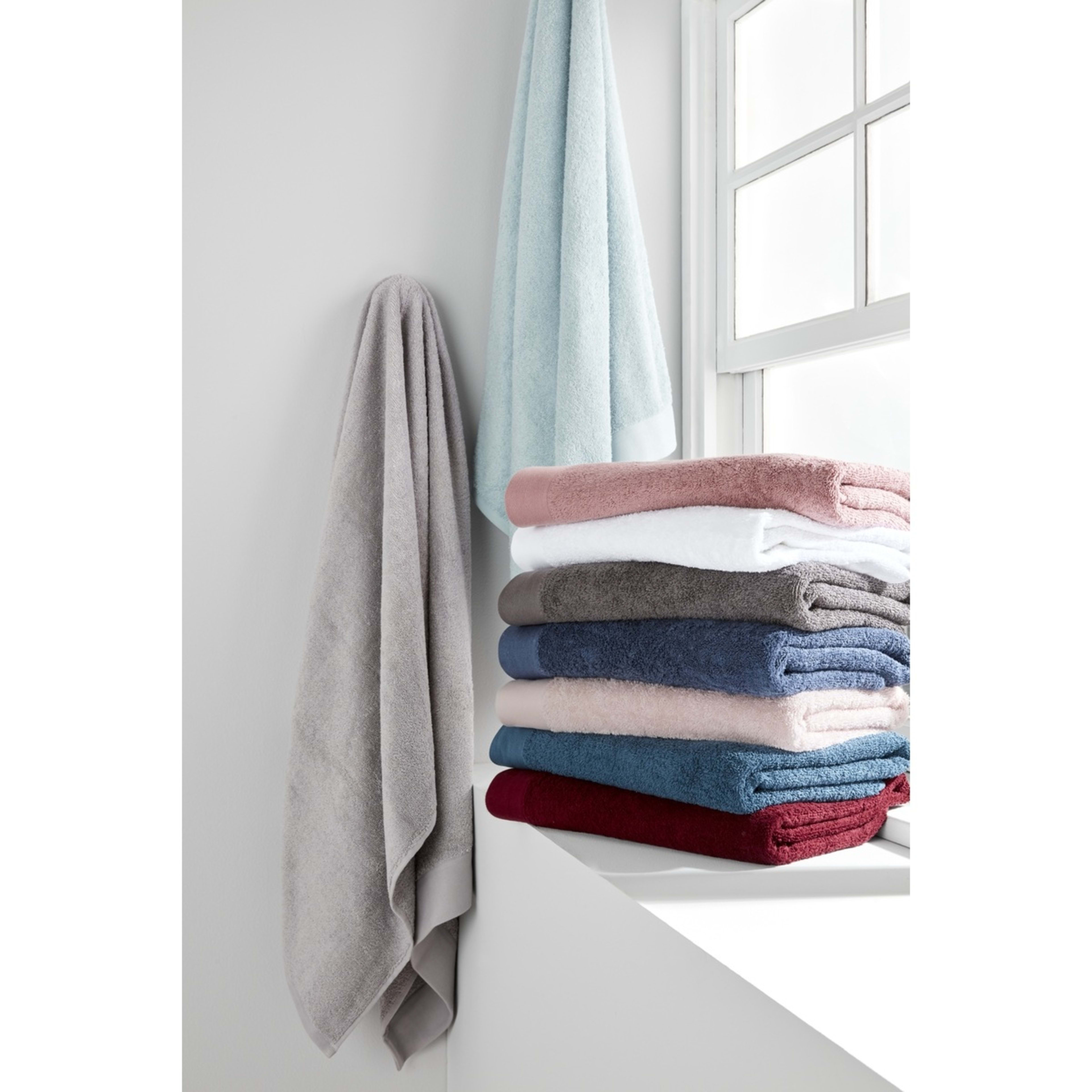 4 Malmo Cotton Bath Sheet - Teal, 4 of 5