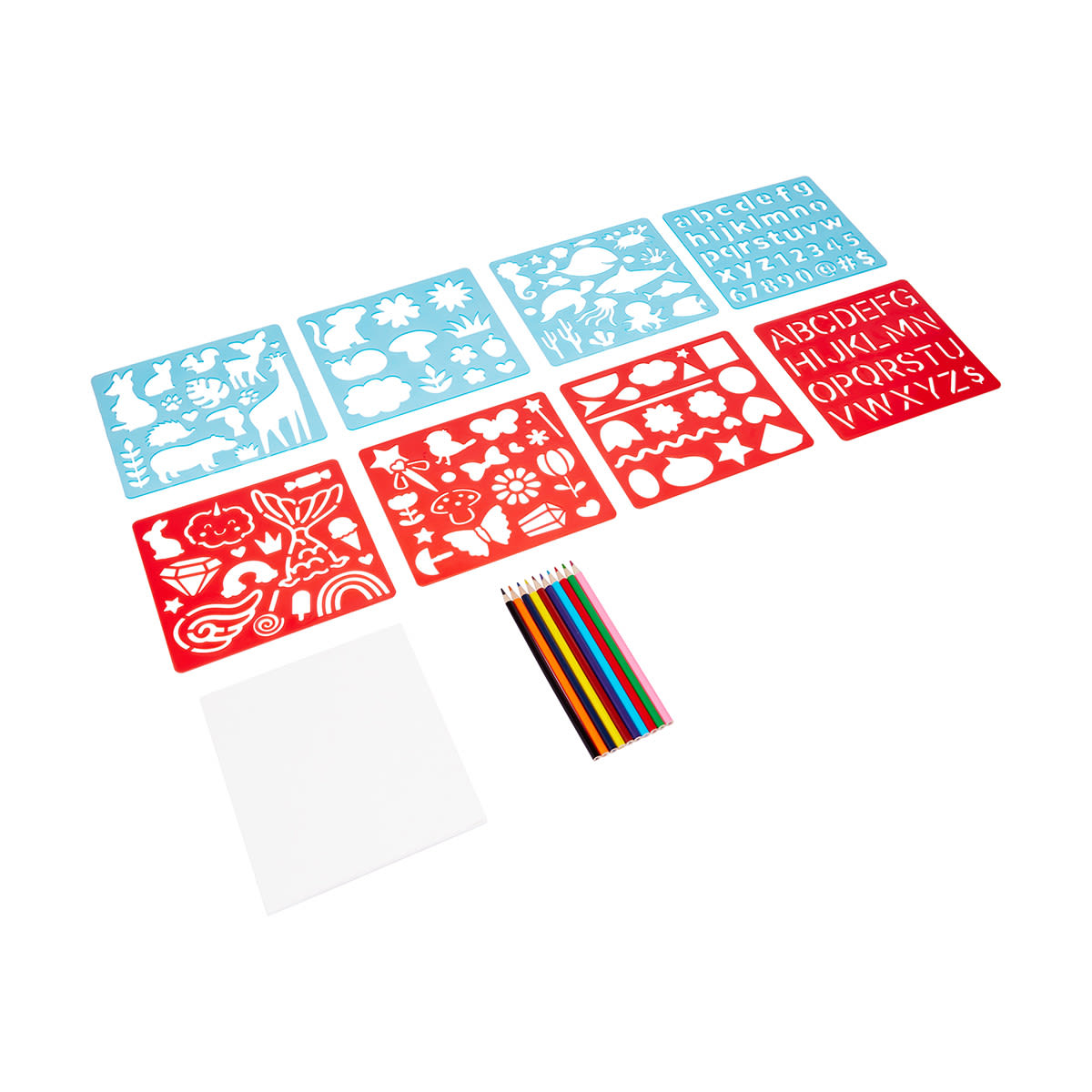 19 Piece Drawing Stencil Activity Tub Kmart