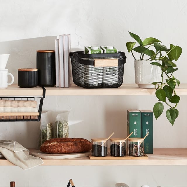 Set of 3 Glass Jars with Tray Kmart