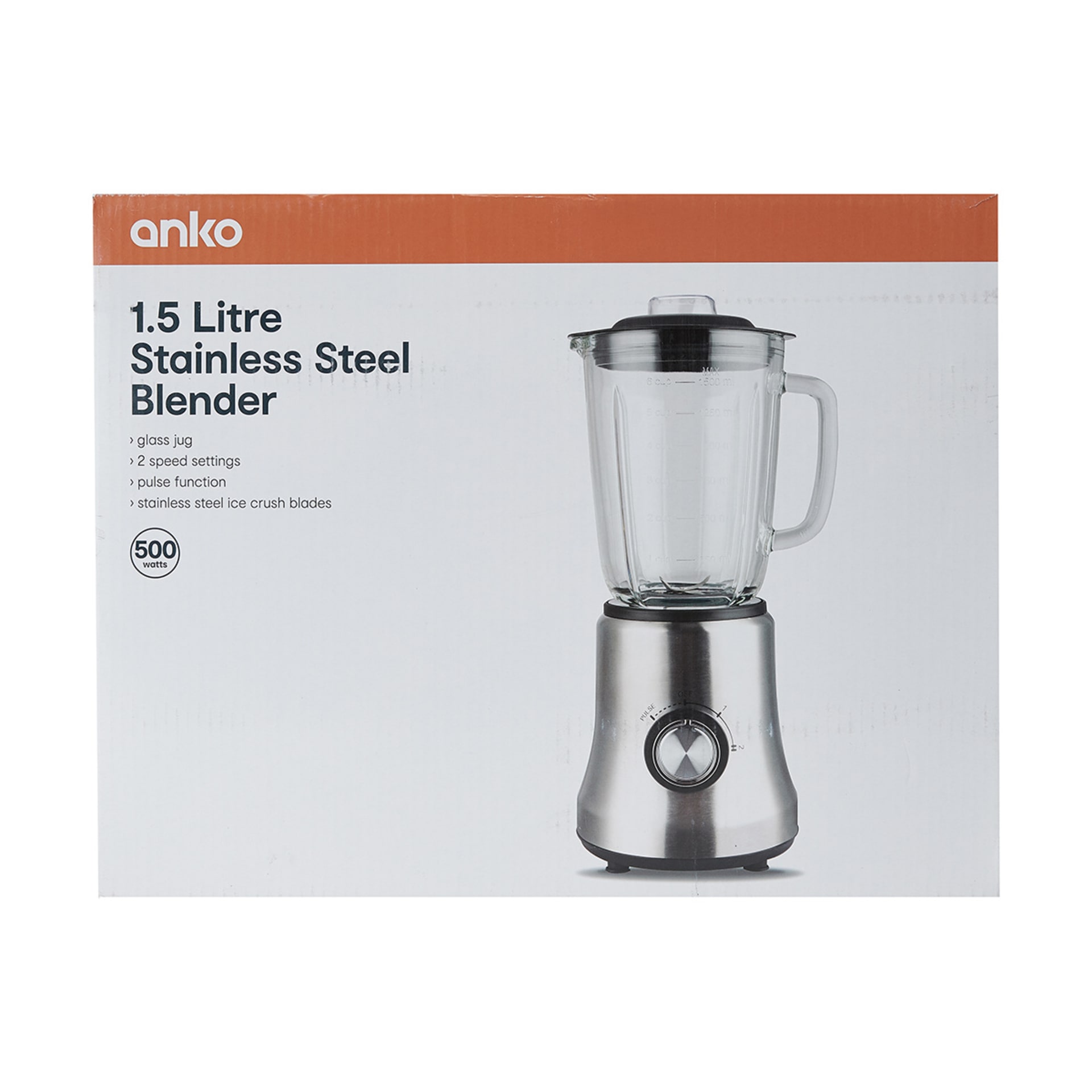 1.5L Stainless Steel Blender Kmart