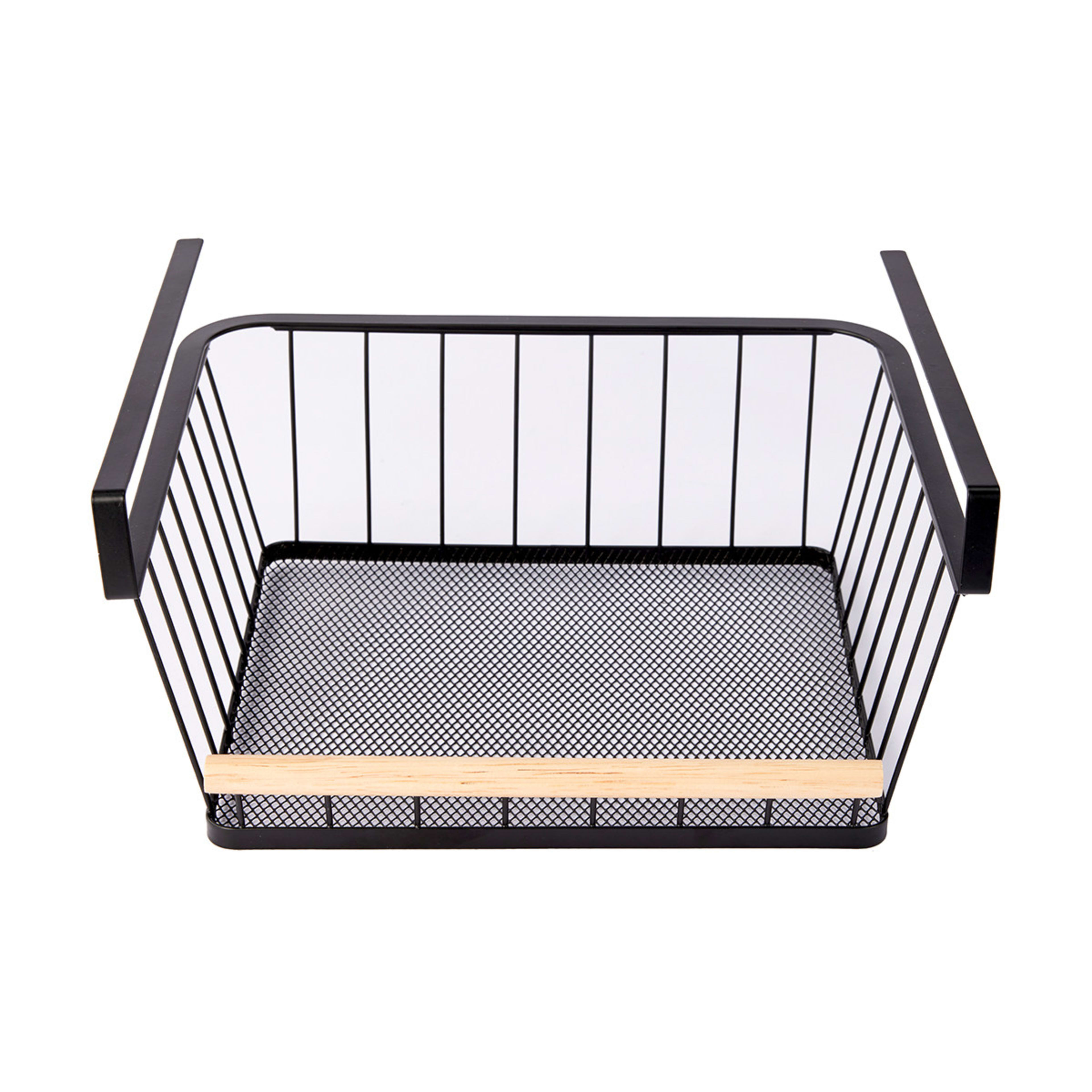 4 Wire and Wood Undershelf Basket, 4 of 9