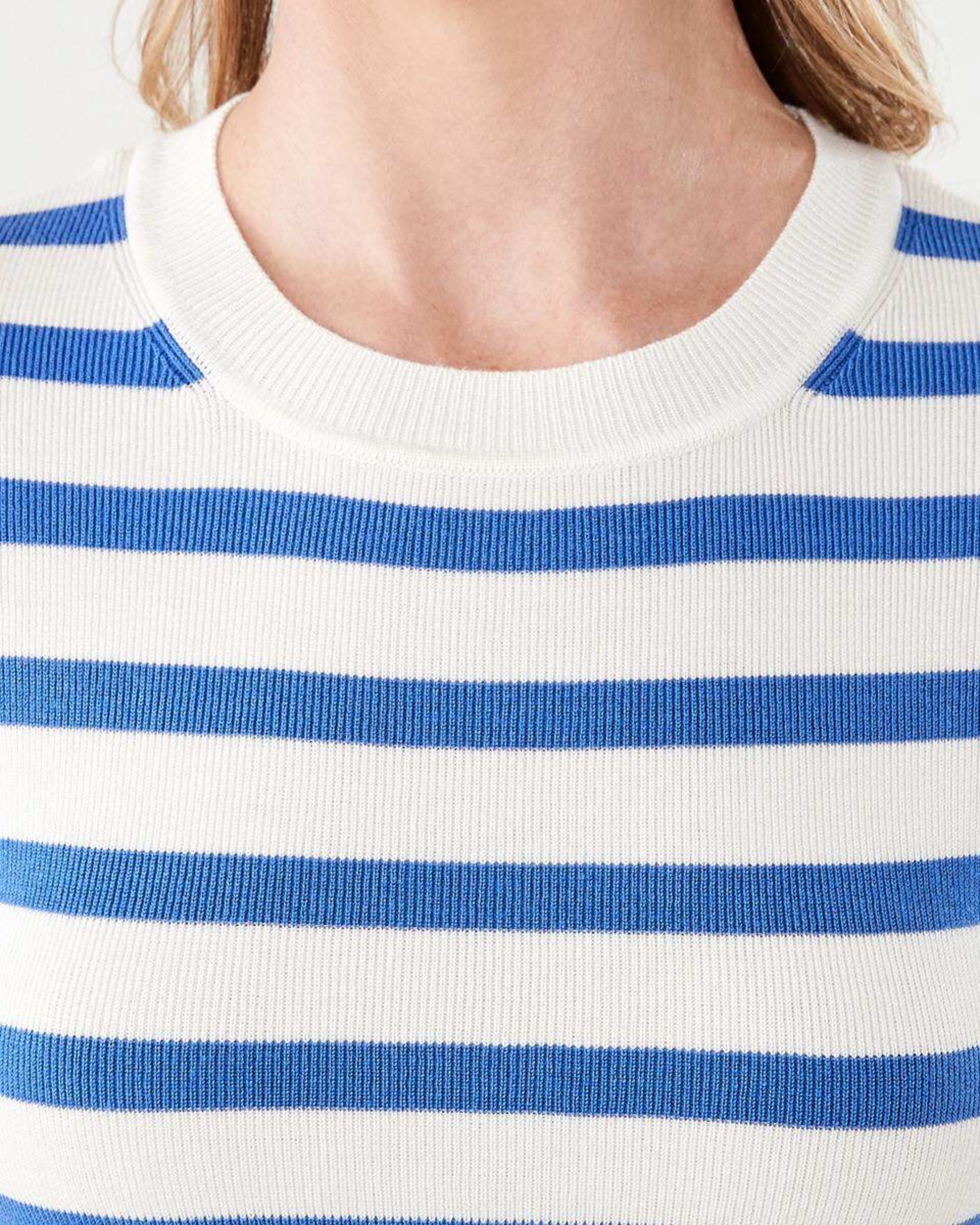 5 Short Sleeve True Knit Fitted T-shirt BOLD STRIPE BLUE MARINE, 5 of 5