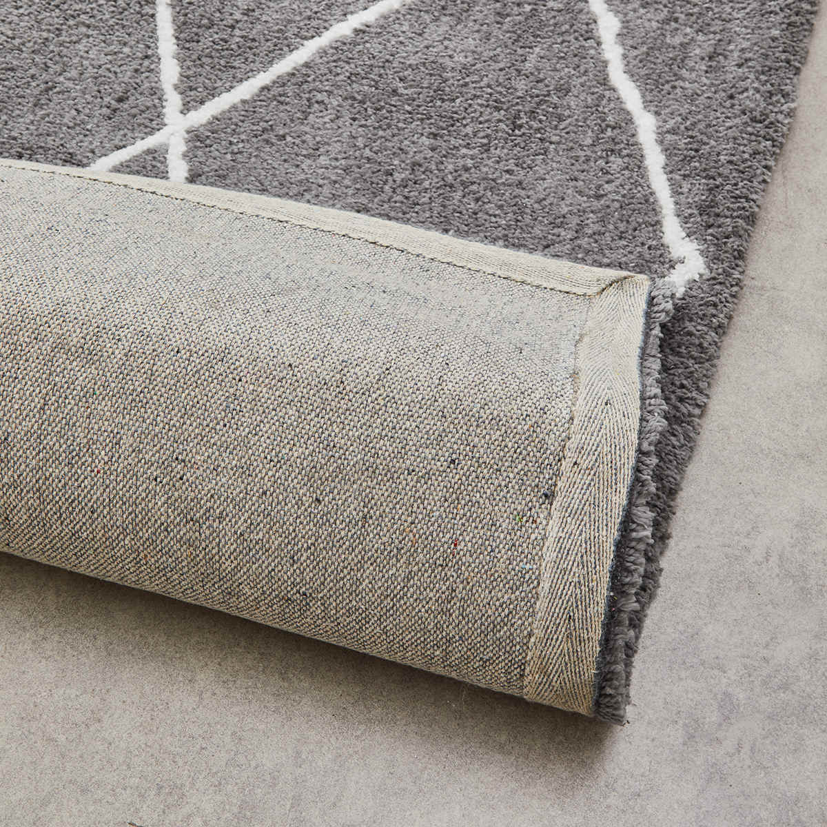 Trellis Shag Rug Grey, Large 235cm x 160cm Kmart NZ