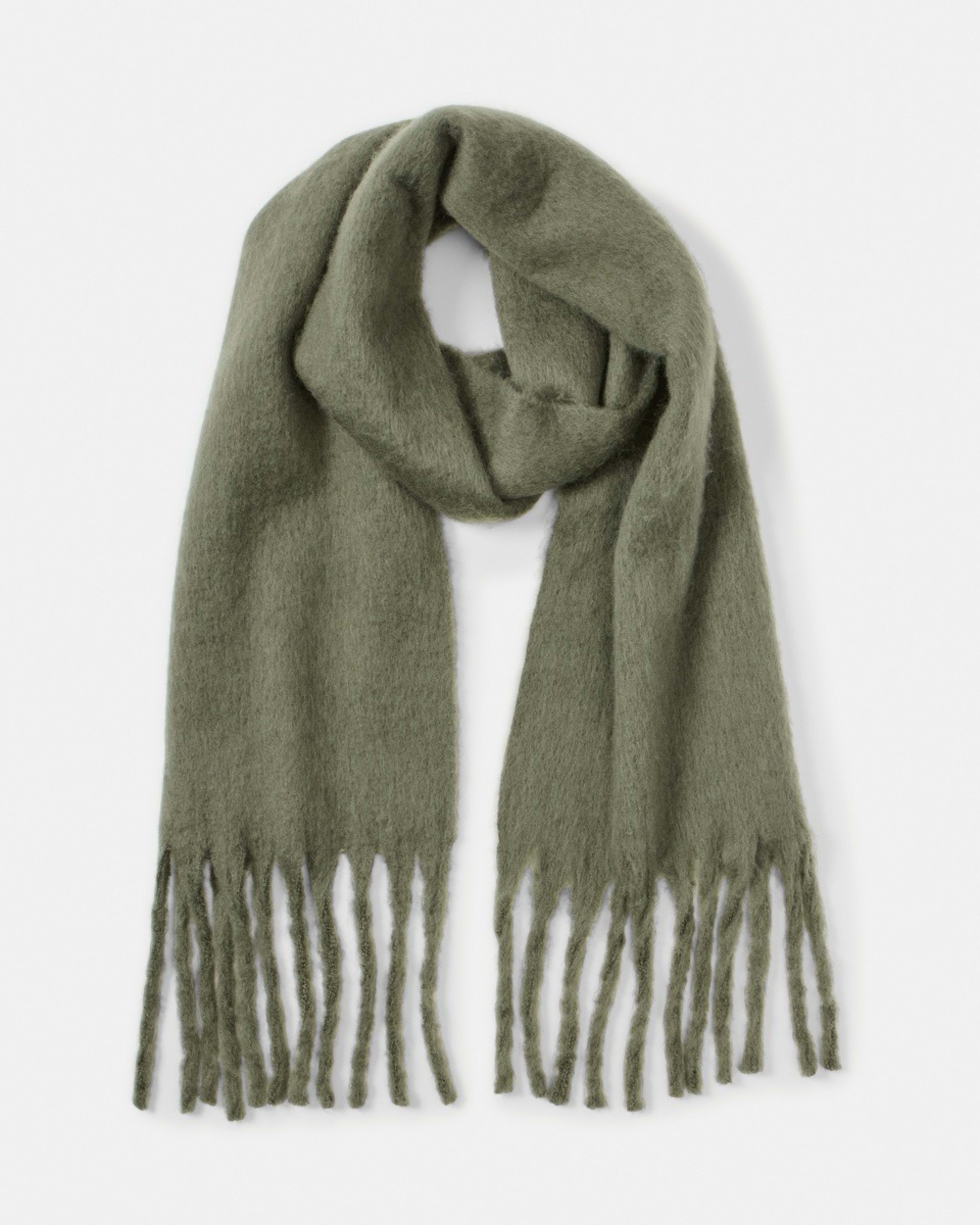 1 Fluffy Scarf Grn Olive, 1 of 3