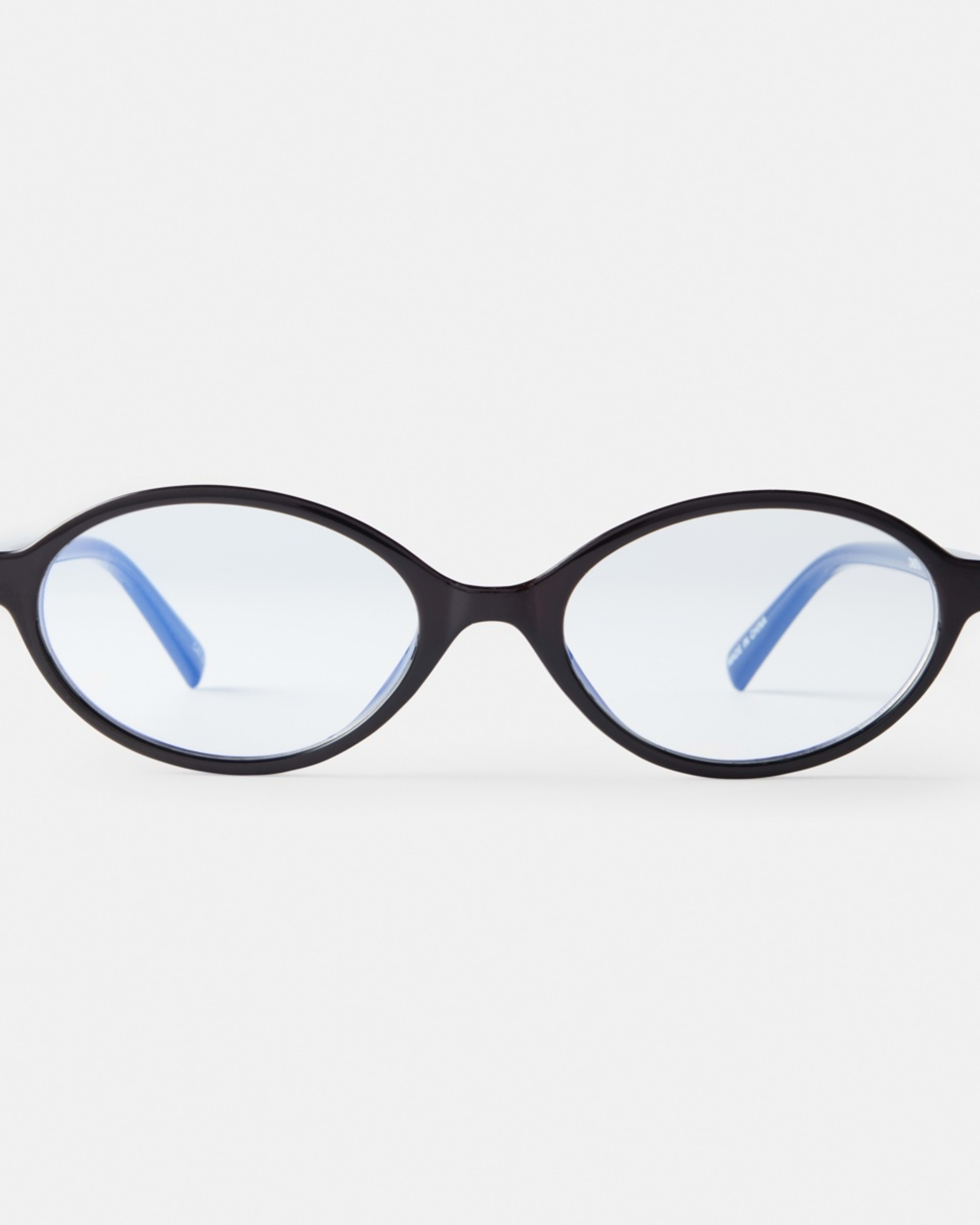 1 Womens Oval Blue Light Glasses Black